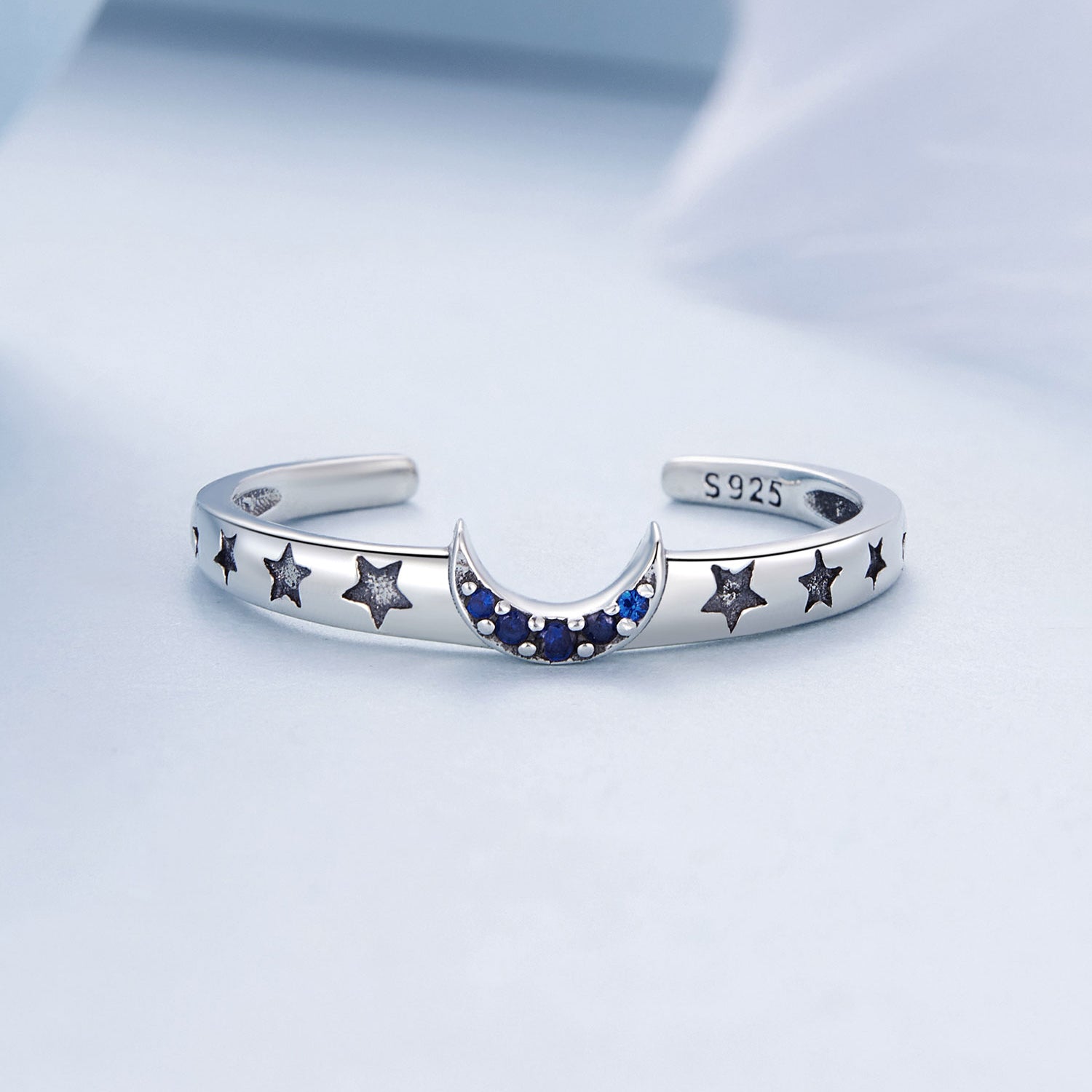 925 Sterling Silver Pavé Setting CZ Oxidized Ring | Size Nan | Style E