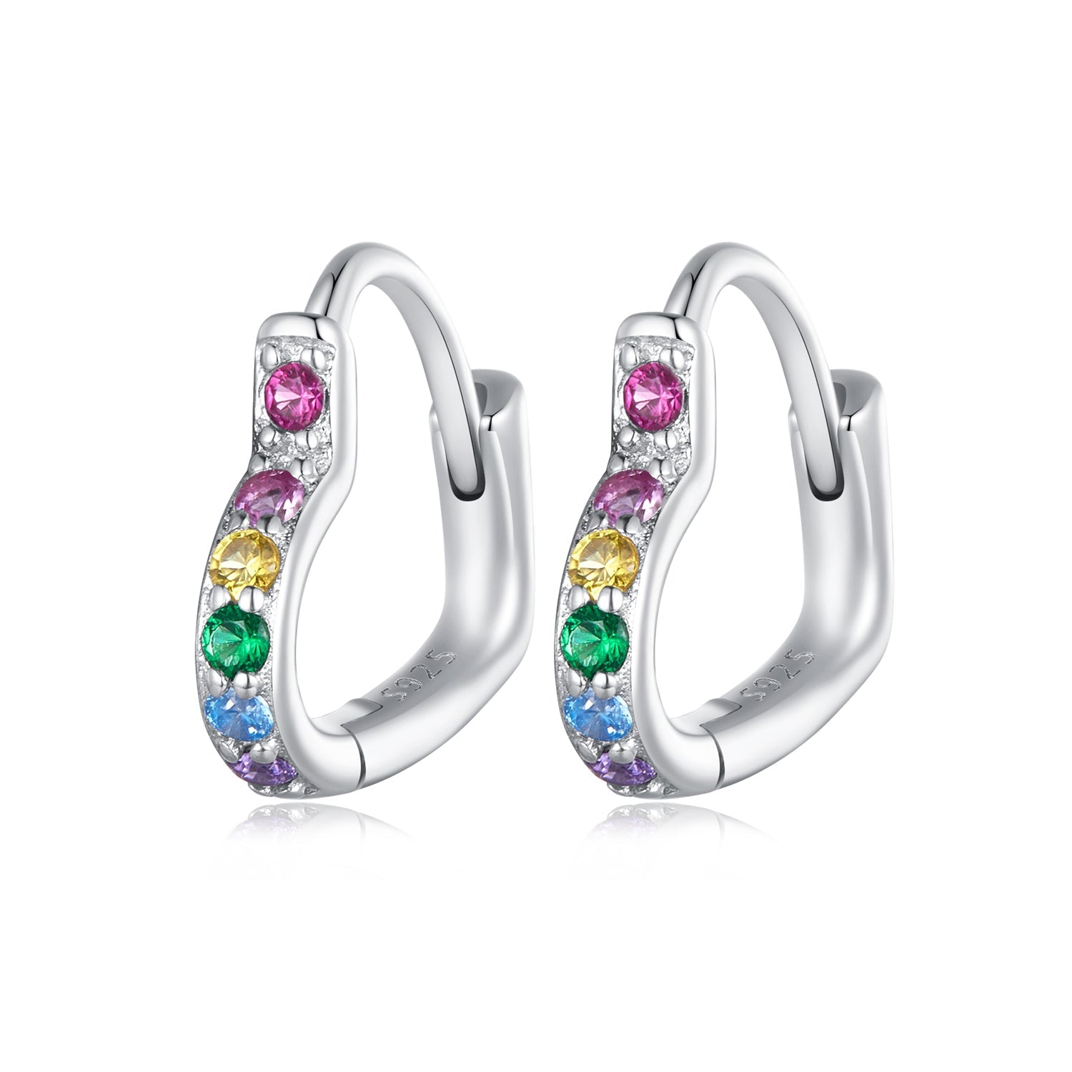 925 Sterling Silver Earrings with Pavé Setting CZ for Women