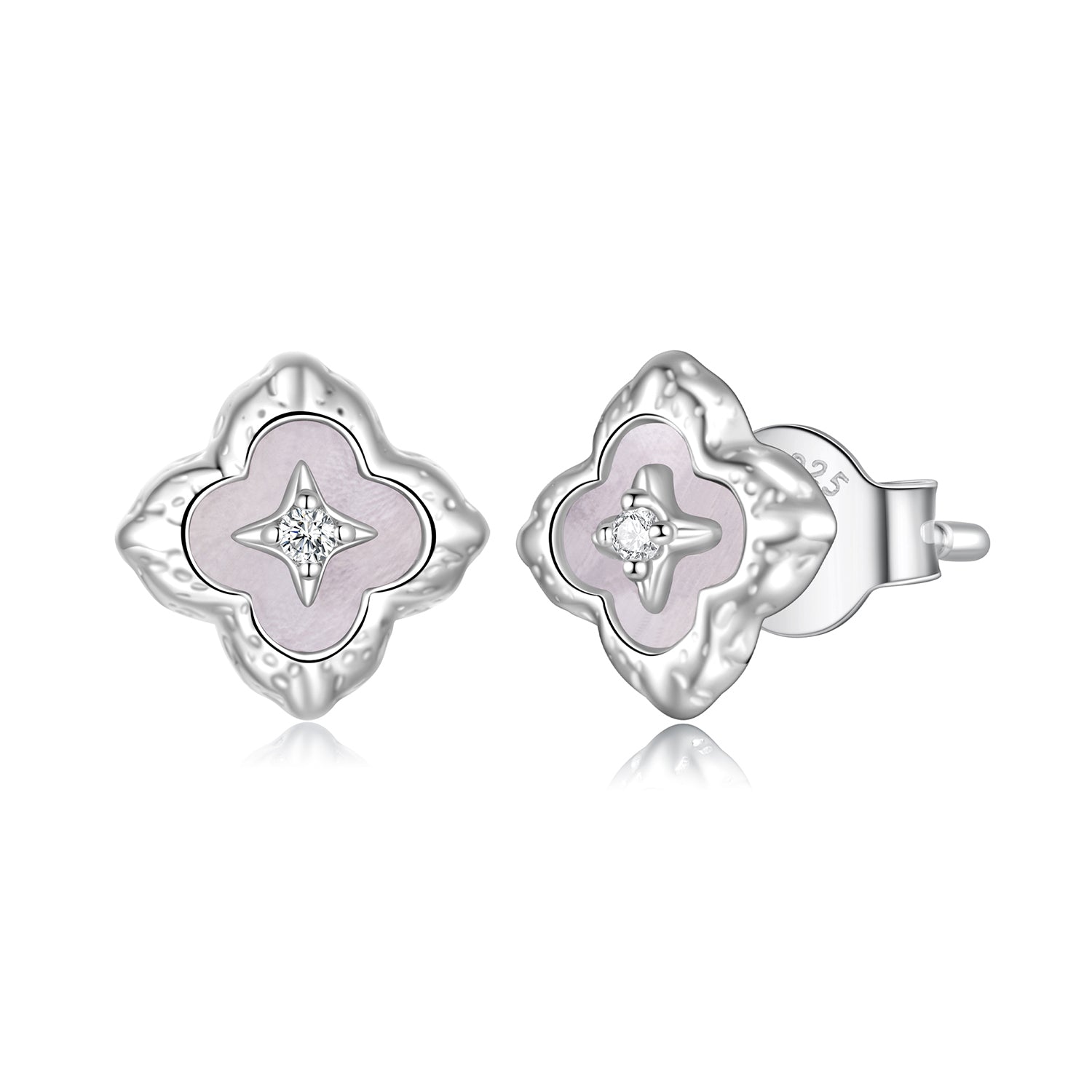 925 Sterling Silver Moissanite 0.8cm Earrings for Women
