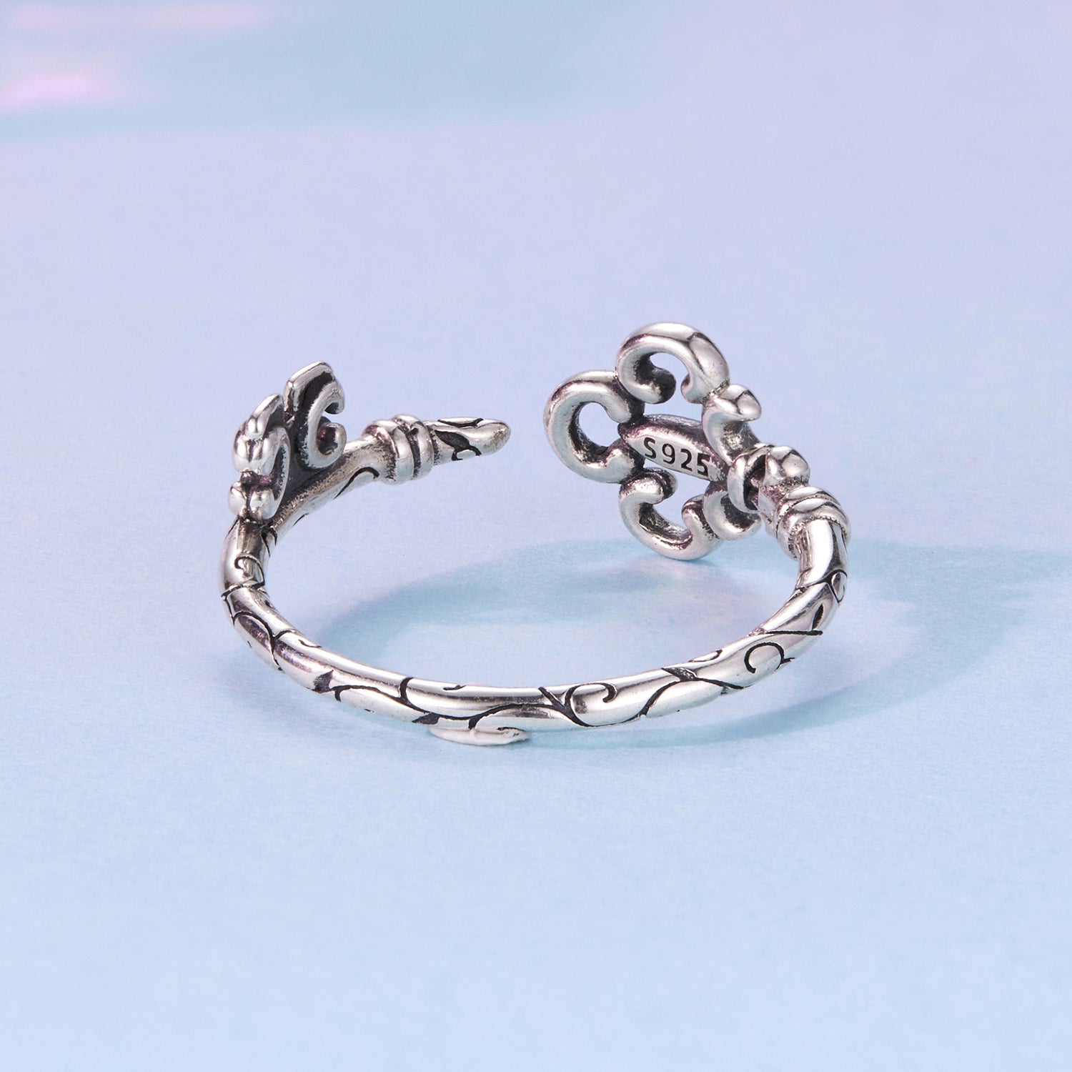925 Sterling Silver Oxidized 0.14-0.8cm Ring for Women