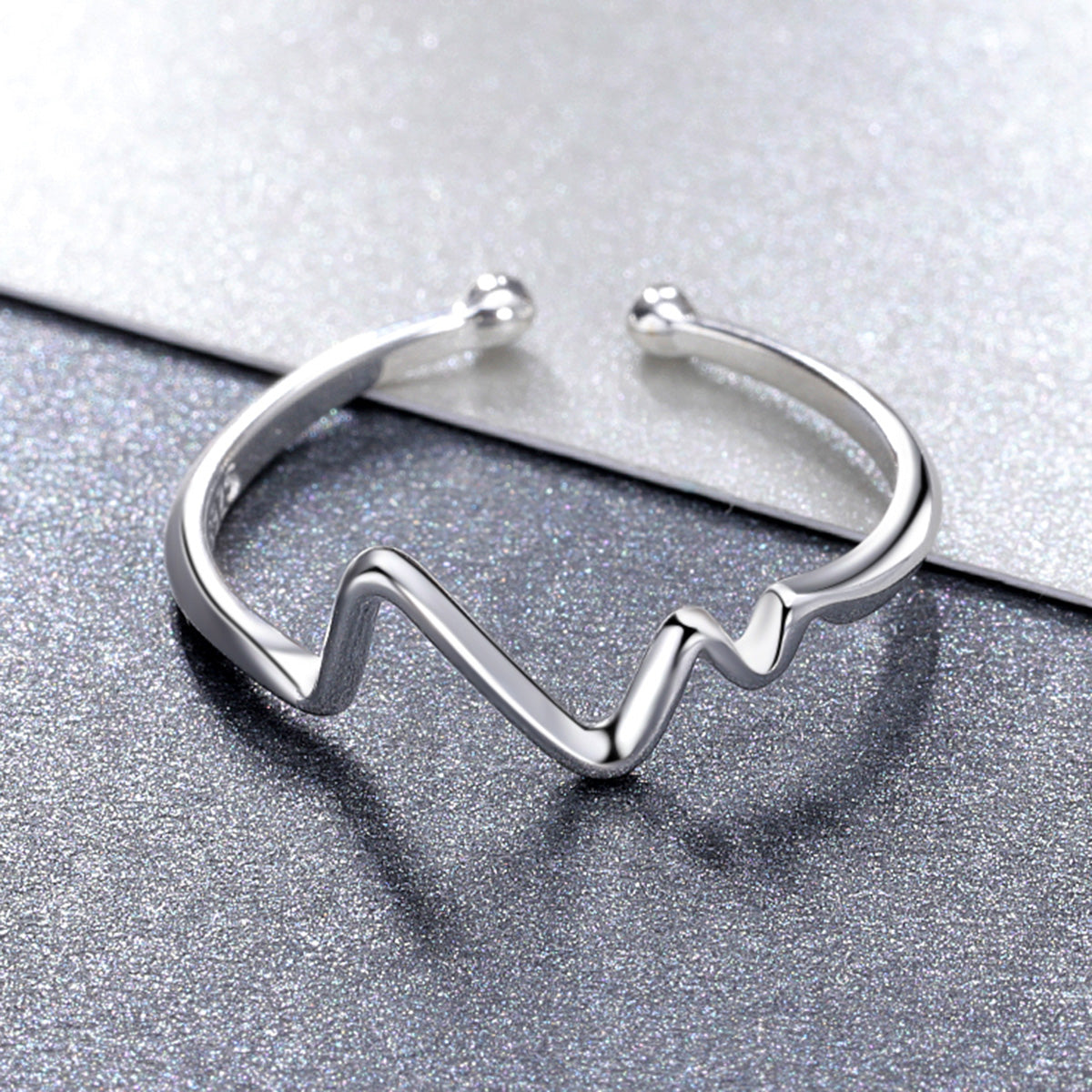 925 Sterling Silver Platinum Plated 0.1cm Ring for Men
