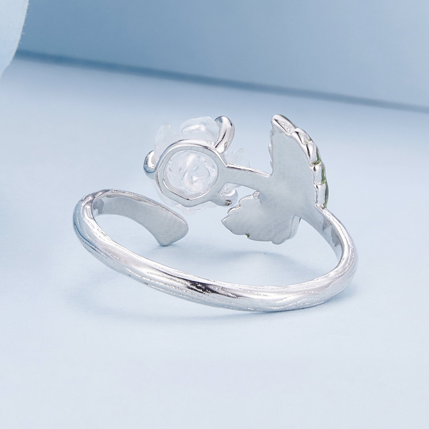 925 Sterling Silver Enamel Resin Ring 1.7mm Width