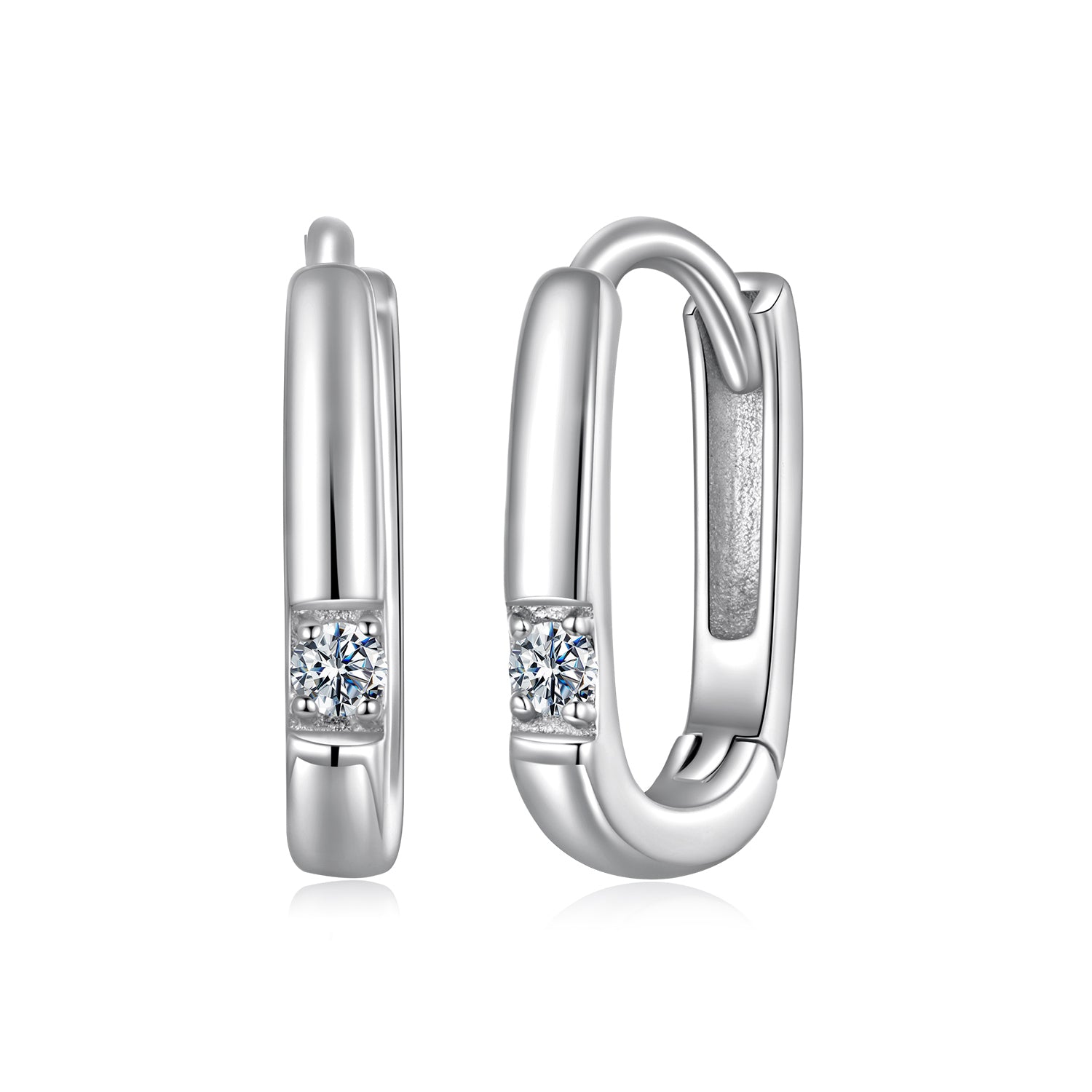 925 Sterling Silver Moissanite 0.16 ct Stud Earrings for Women