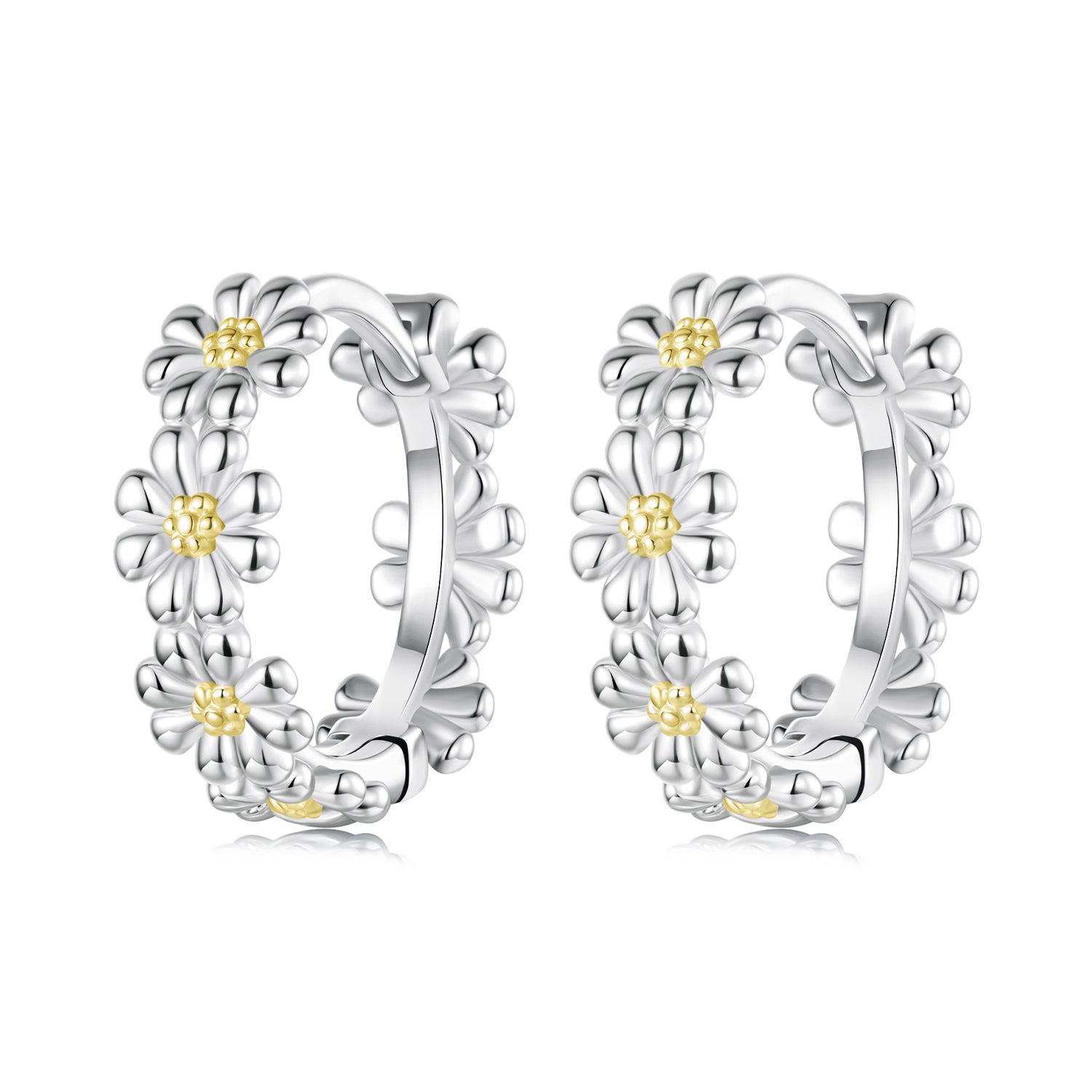 925 Sterling Silver Plated White Gold Earrings for Women