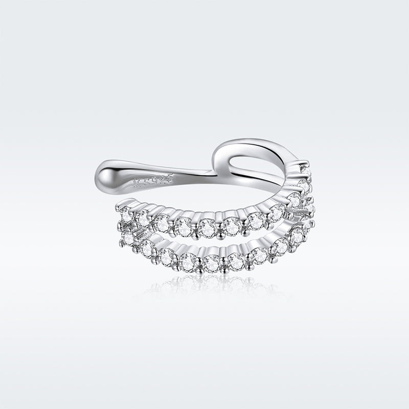 925 Sterling Silver Plated Platinum CZ Earrings