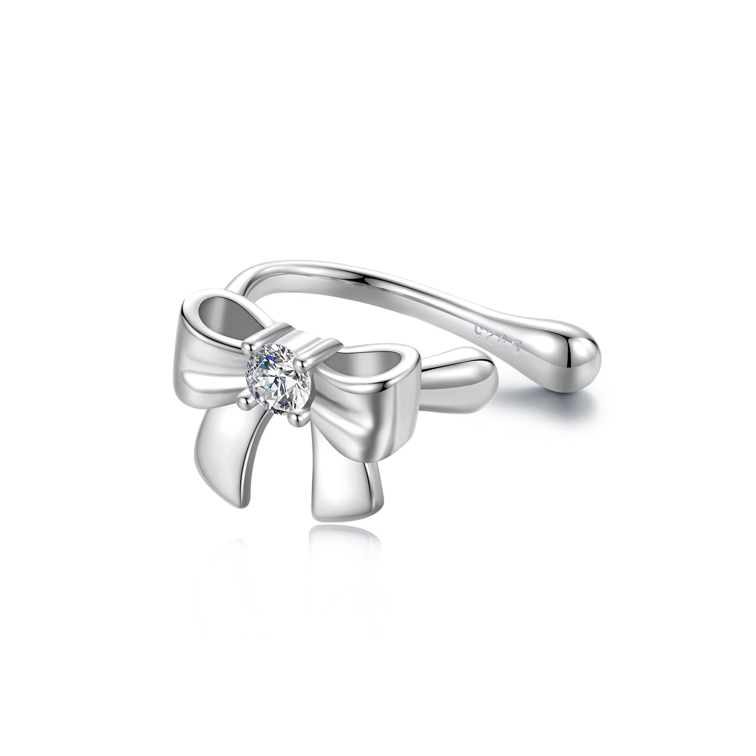 925 Sterling Silver Moissanite 0.1ct Earrings with White Gold Plating for Women