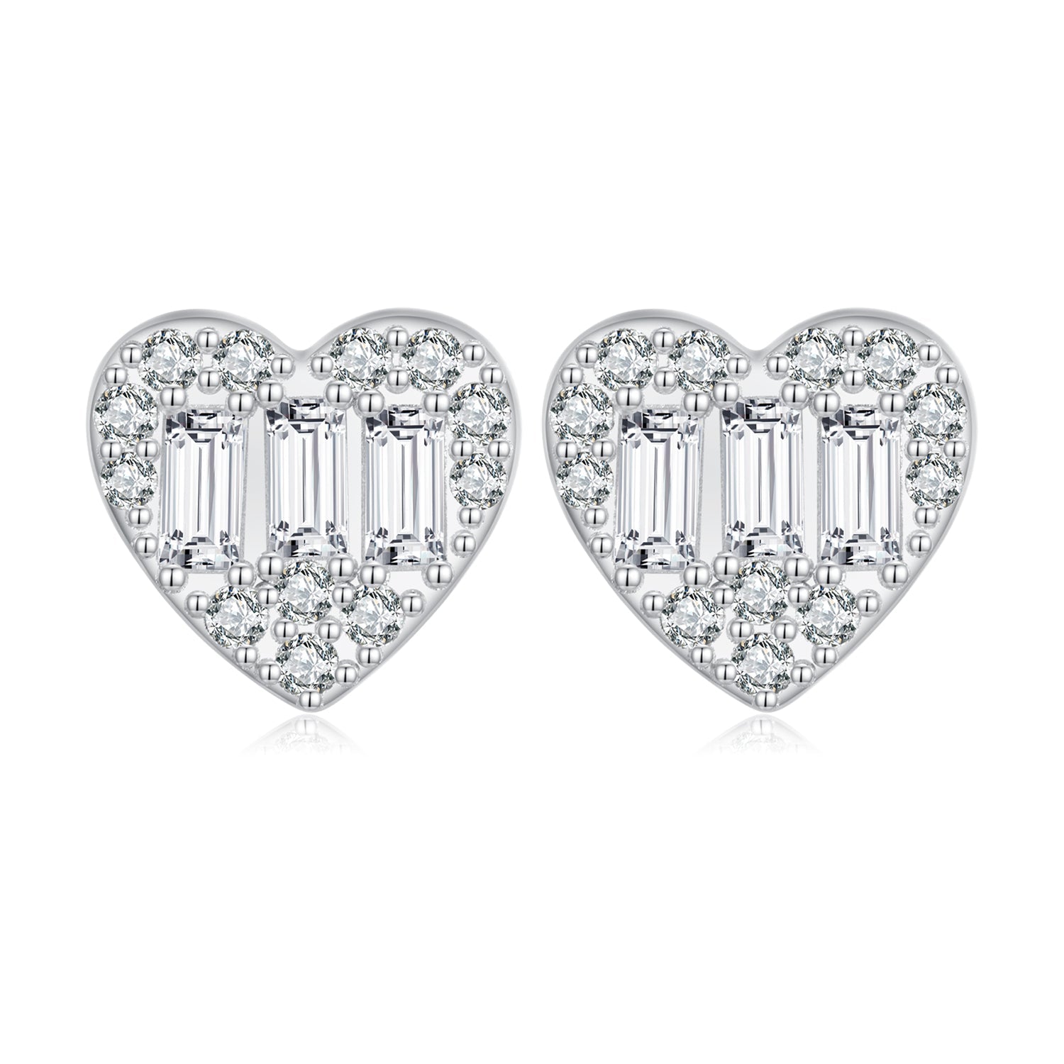 925 Sterling Silver Earrings with Pavé Set CZ