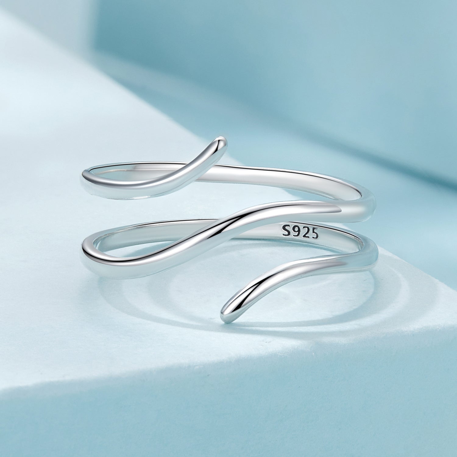 925 Sterling Silver Oxidized Silver Adjustable Ring for Men