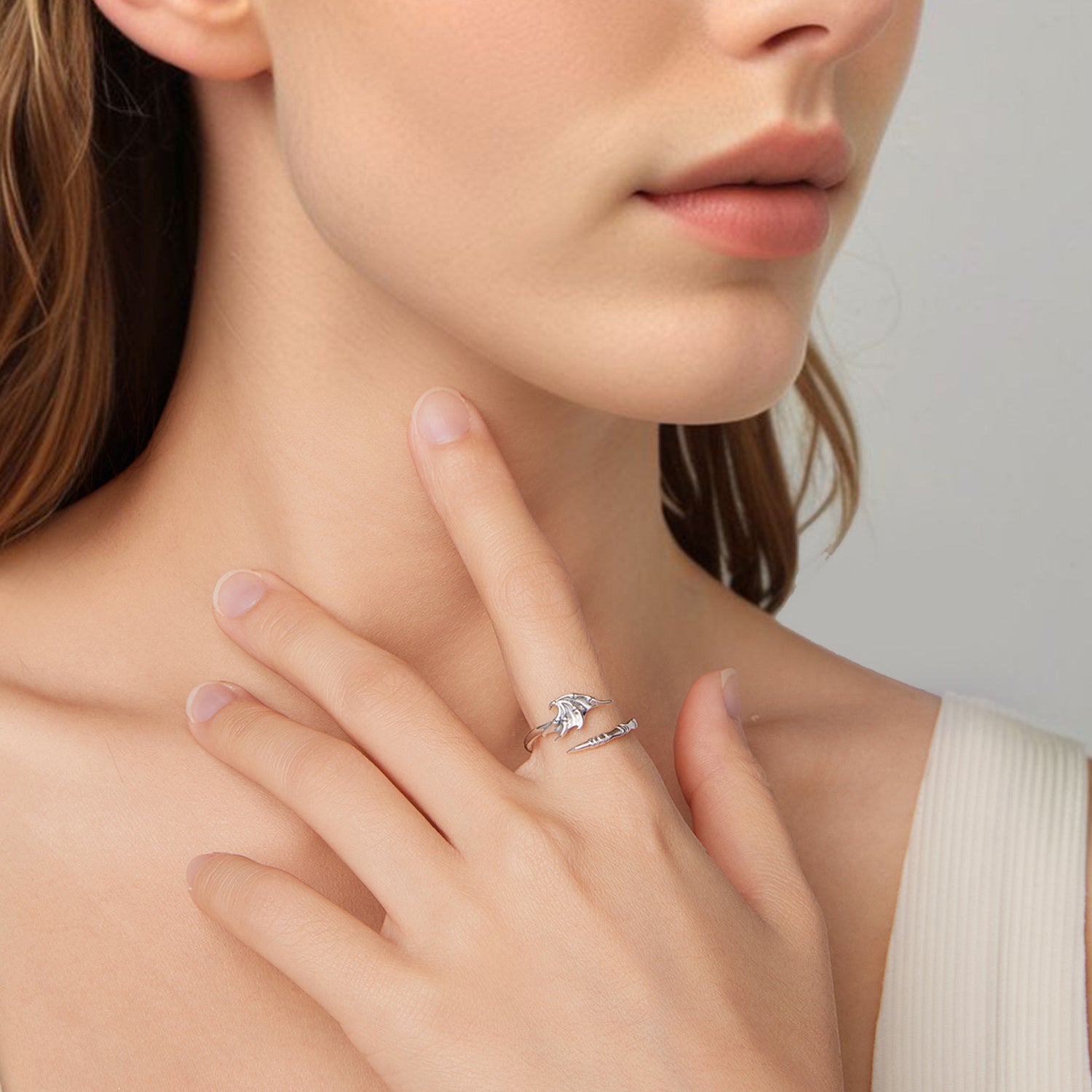 925 Sterling Silver Oxidized Silver 0.7cm Swing Rings for Women