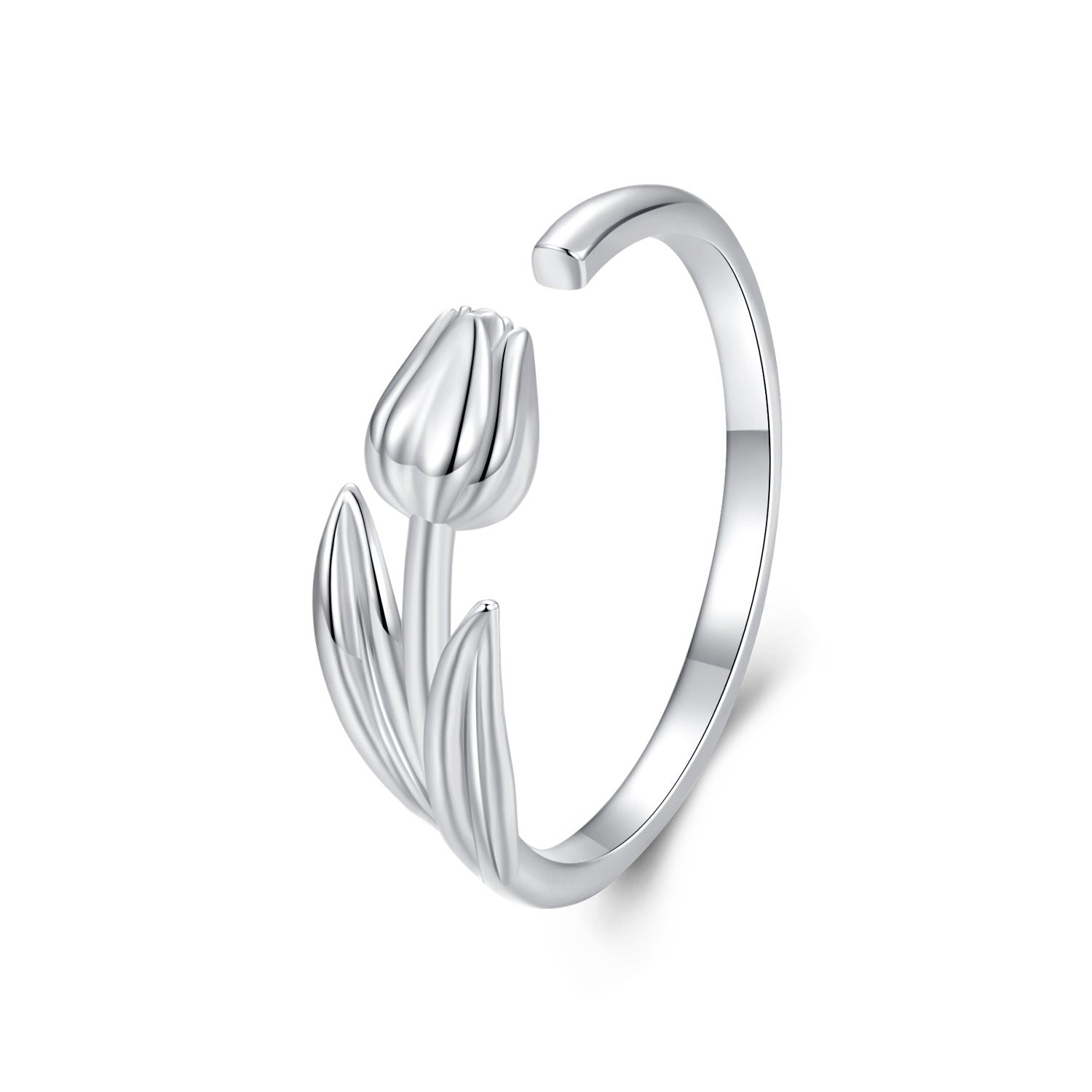 925 Sterling Silver Plated White Gold 0.18cm Rings for Women