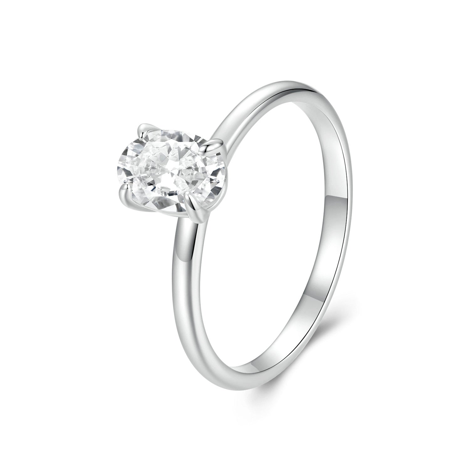 925 Sterling Silver Moissanite 1ct Ring Size 8
