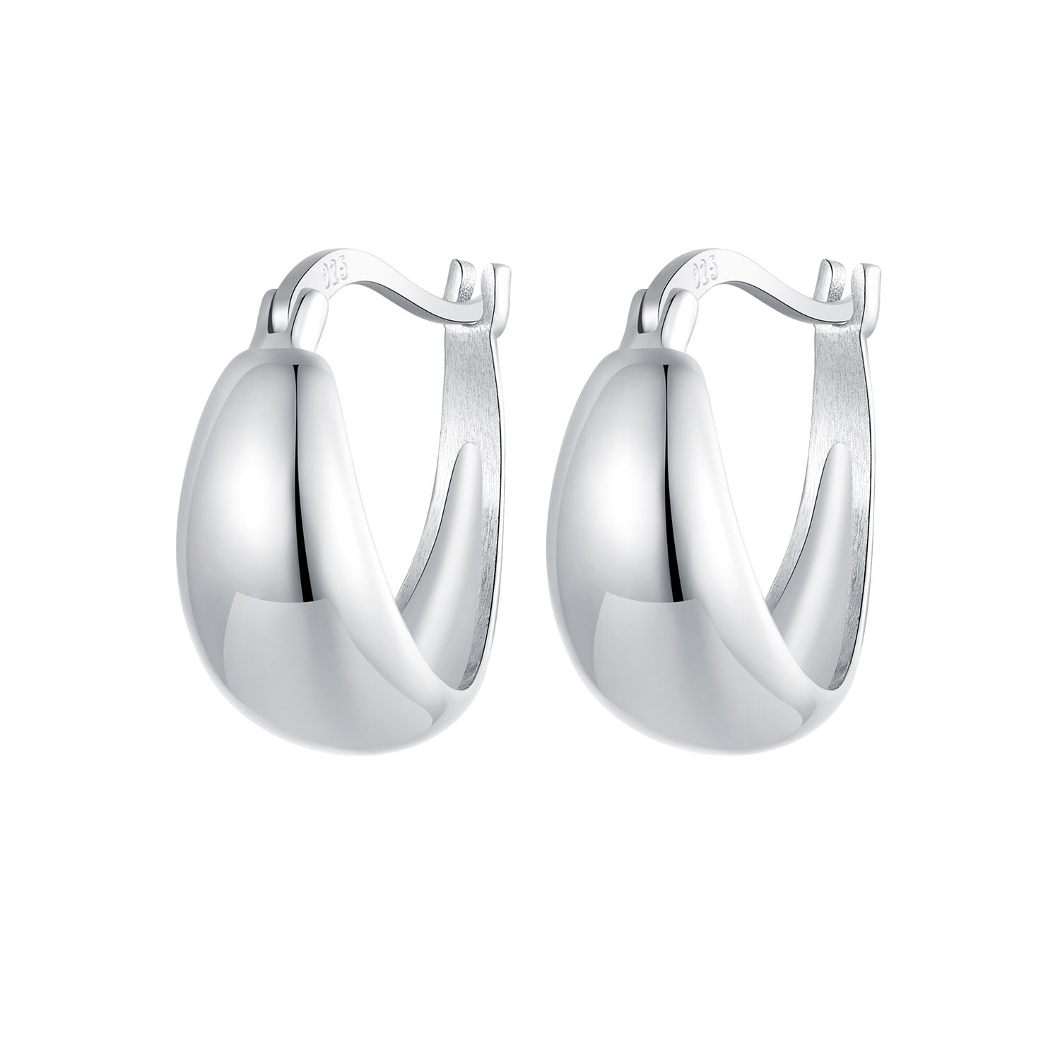 925 Sterling Silver White Gold Plated Earrings for Women