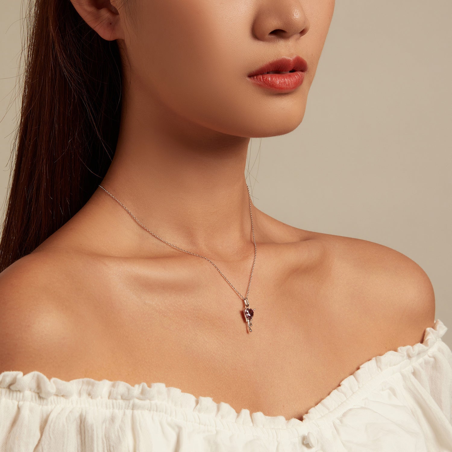 925 Sterling Silver Adjustable Necklace with Pavé Setting CZ & Pendant for Women