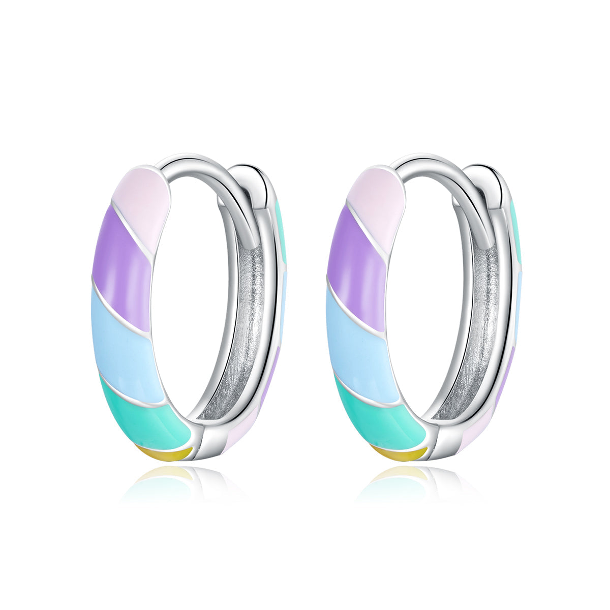 S925 Sterling Silver Enamel Earrings for Women