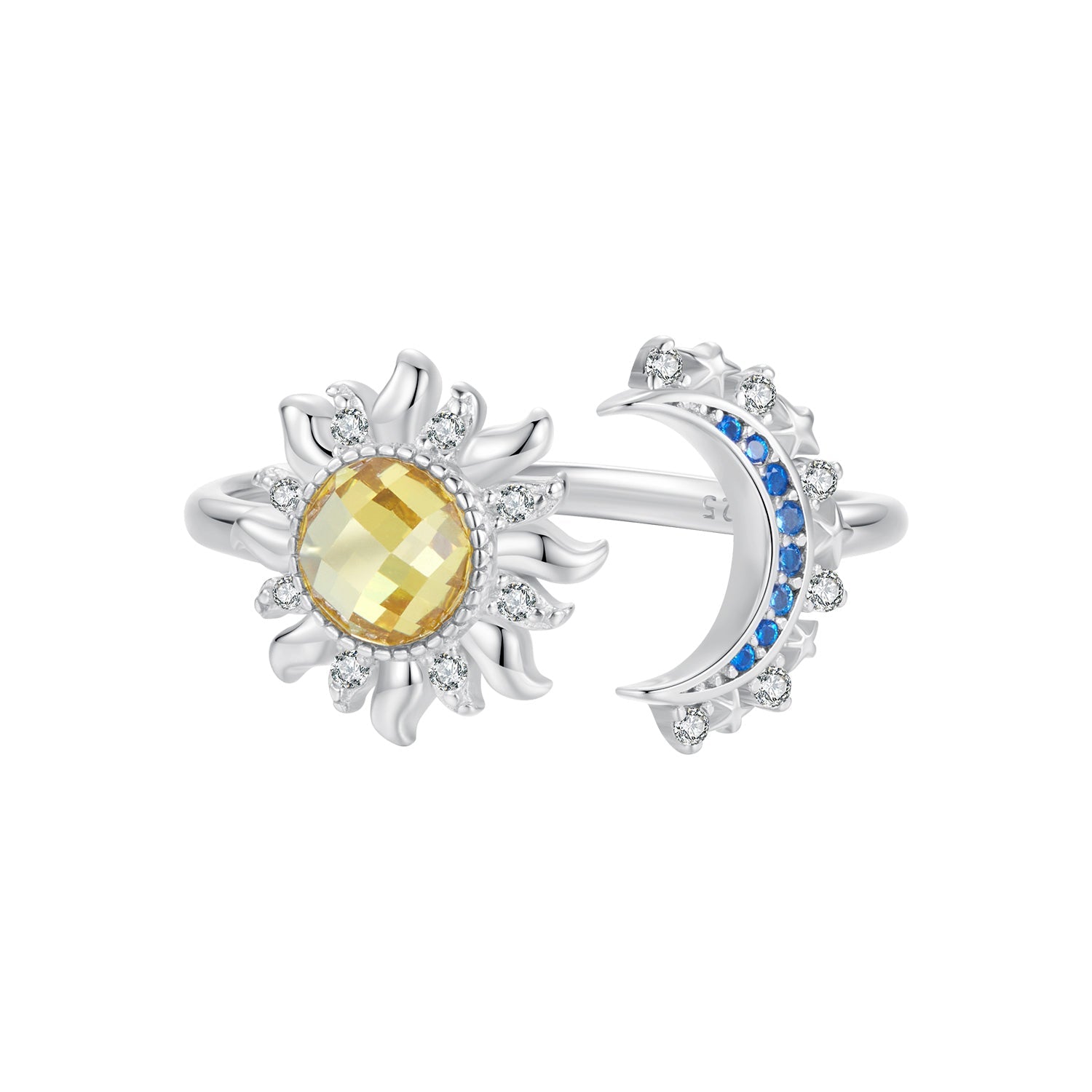 925 Sterling Silver Pavé CZ White Gold Plated Ring for Women