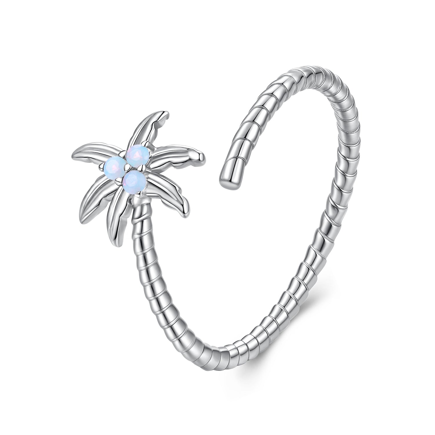 925 Sterling Silver Nano Opal Ring for Women