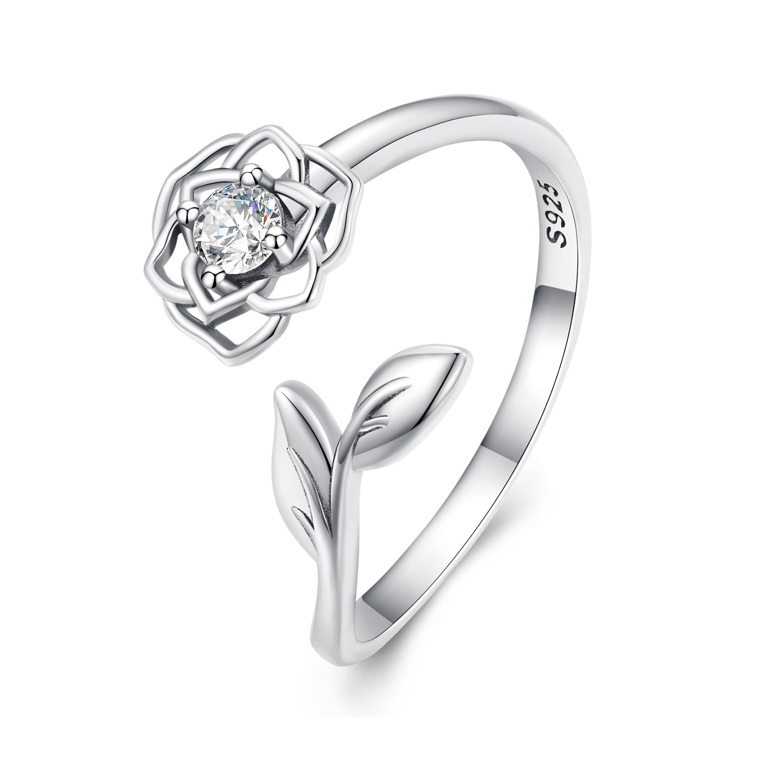 S925 Sterling Silver Pavé Setting CZ Ring for Women
