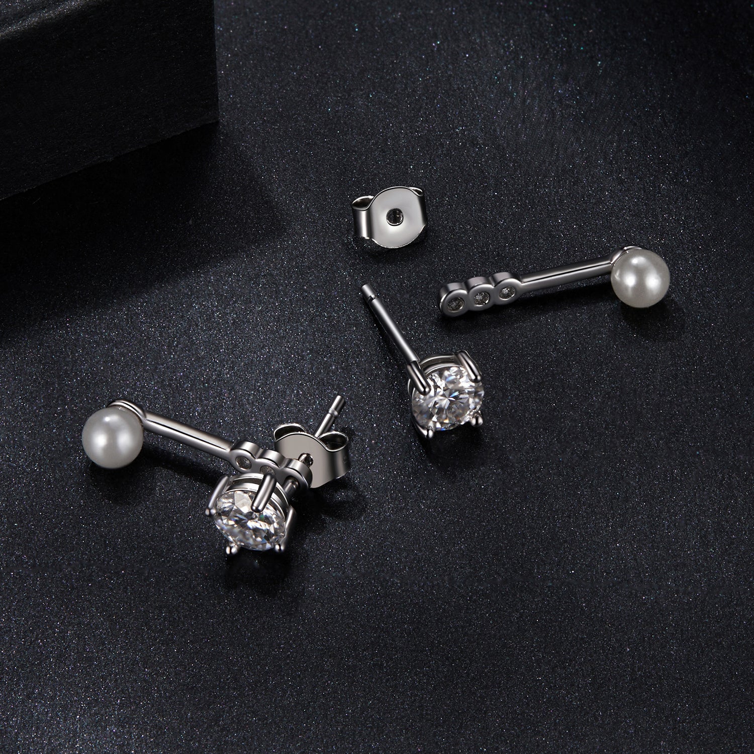 925 Sterling Silver 0.50 Carat Moissanite Earrings for Women
