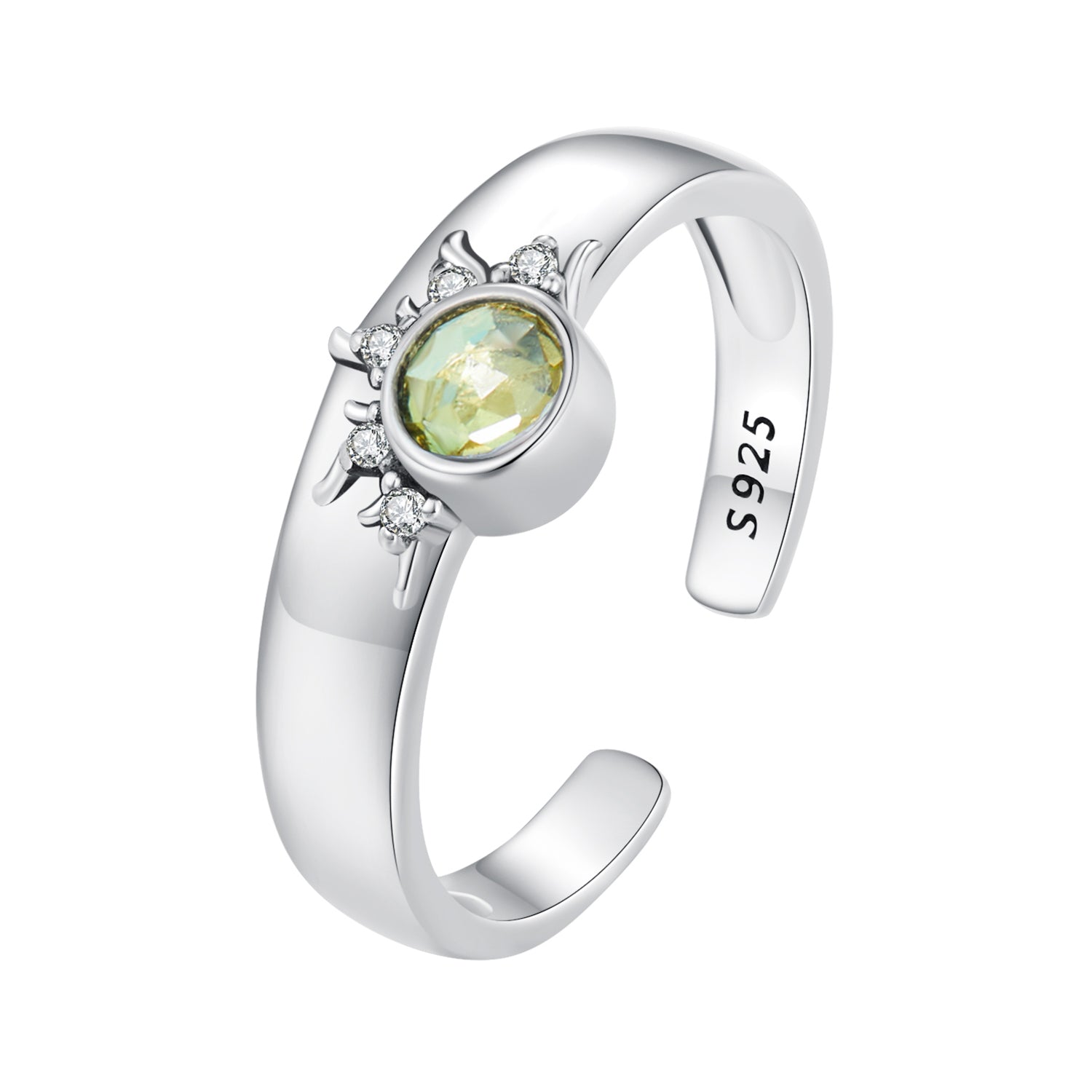 925 Sterling Silver Pavé Setting CZ Ring 2.6-4.3mm Width for Women