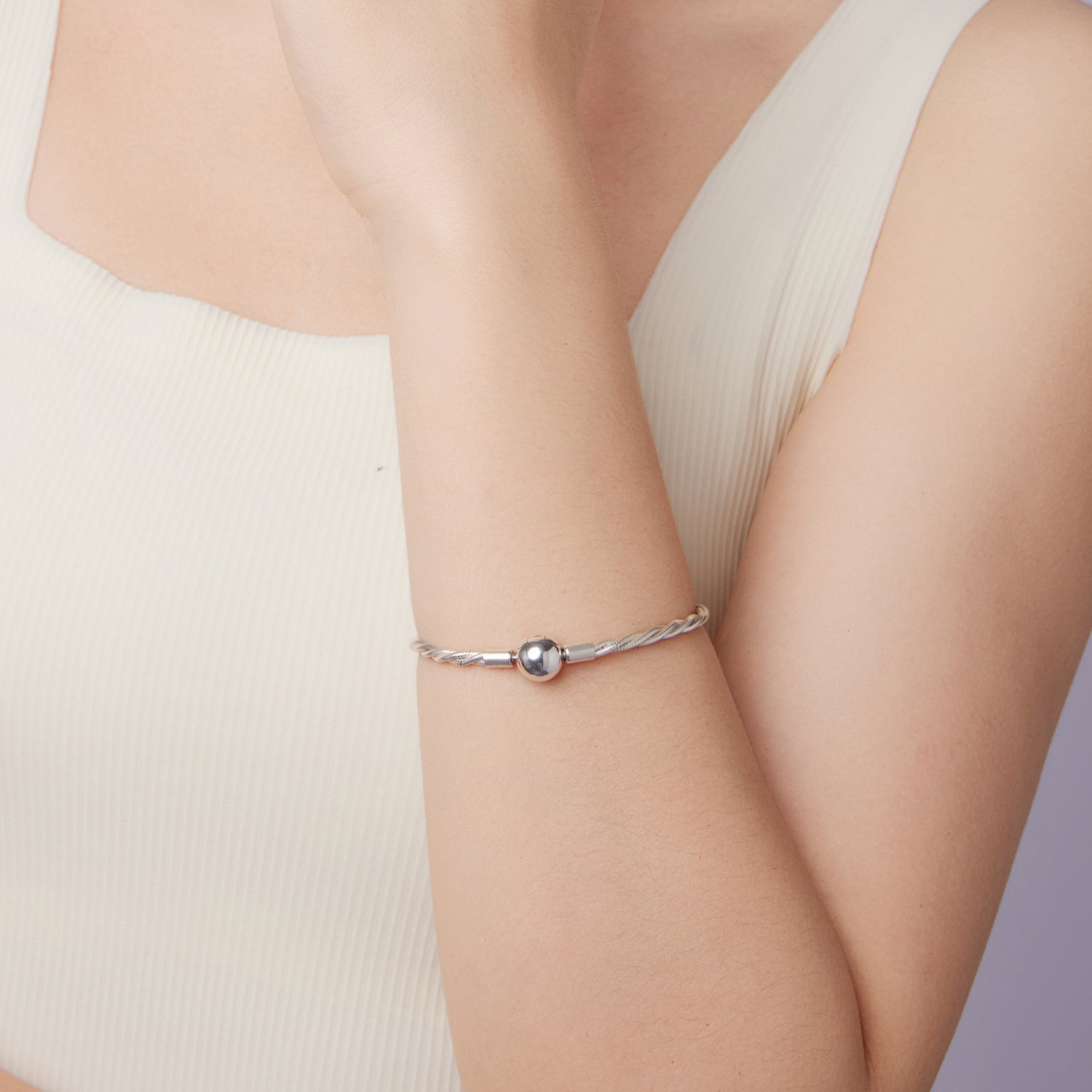 925 Sterling Silver Bracelet 17cm with Oxidized Finish