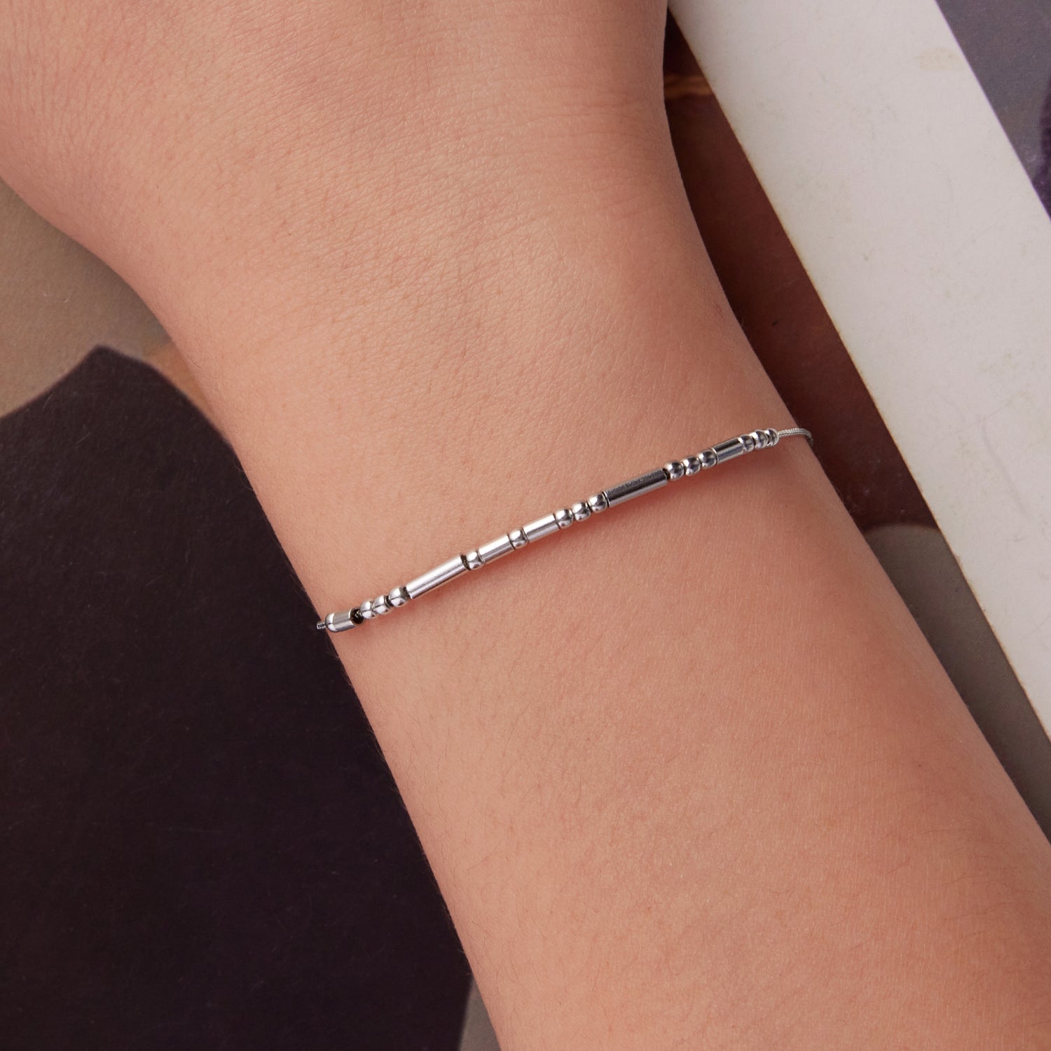 925 Sterling Silver White Gold Plated Bracelet 15+6cm for Women