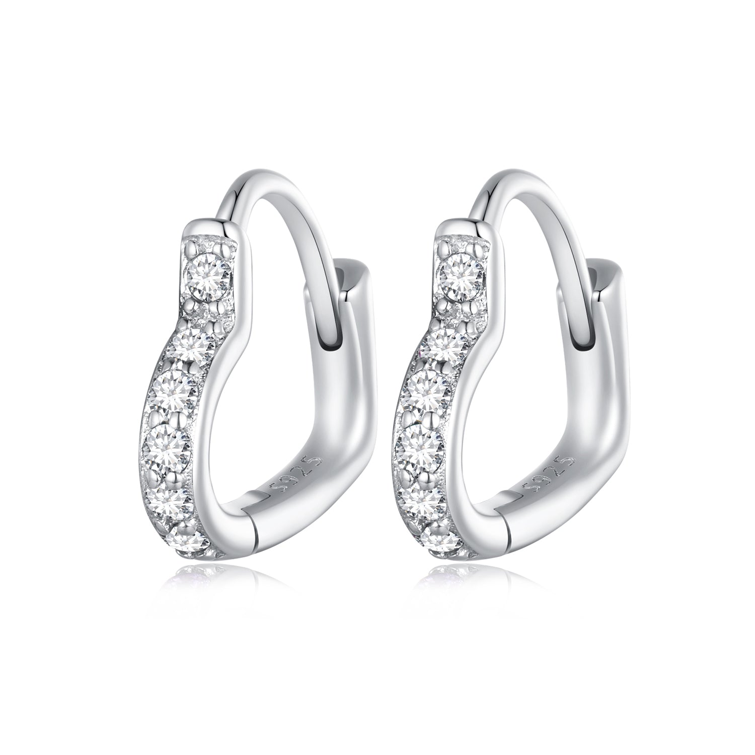925 Sterling Silver Earrings with Pavé Setting CZ for Women