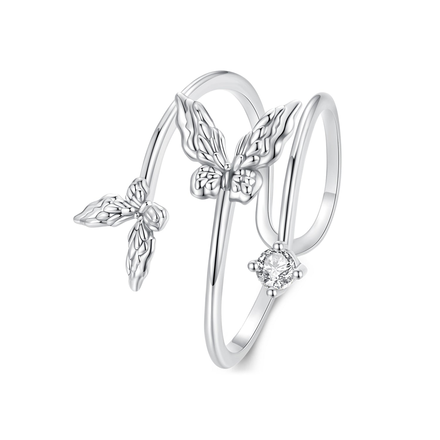925 Sterling Silver Pavé Setting CZ Ring