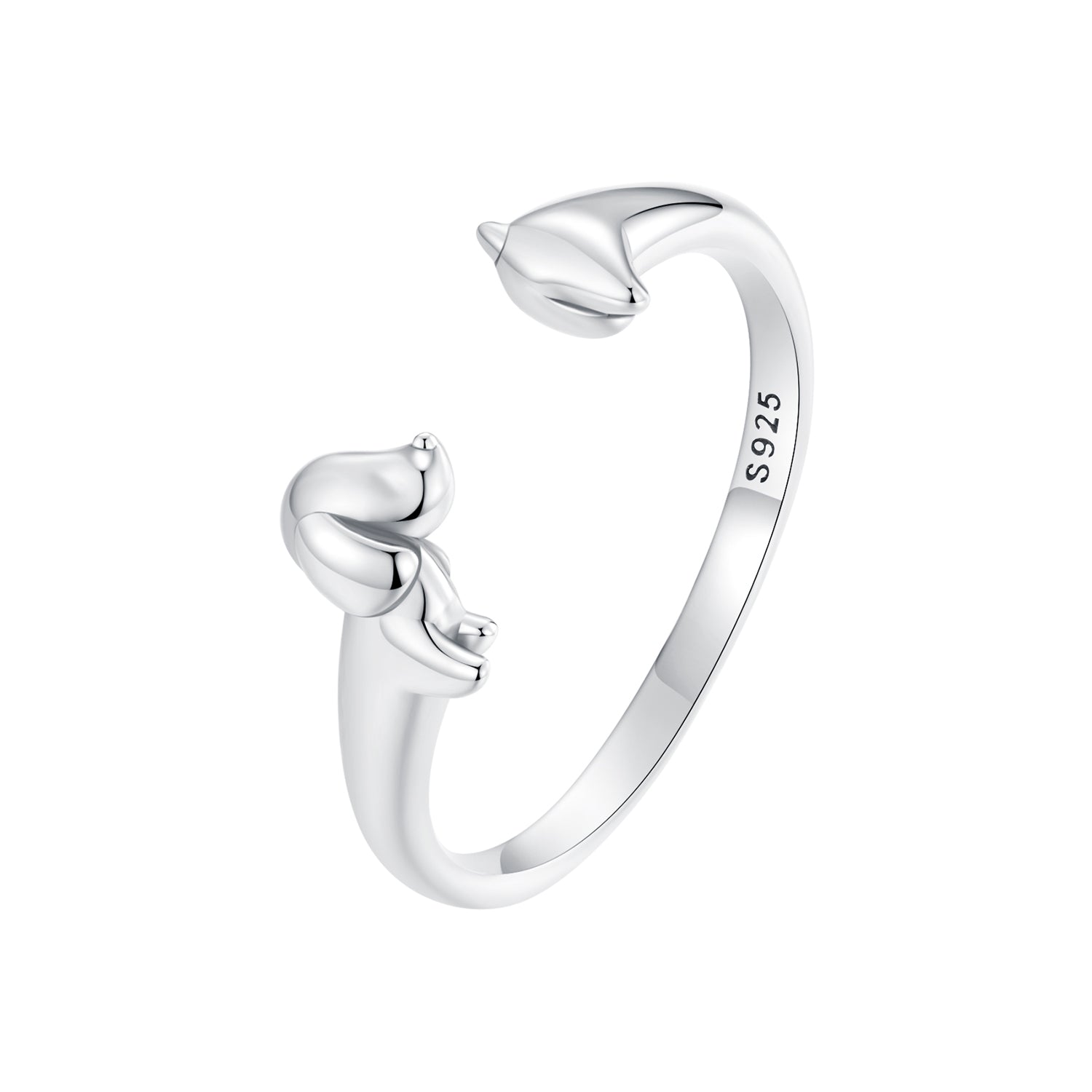 925 Sterling Silver Oxidized 1.8mm Width Elegant Style E Ring