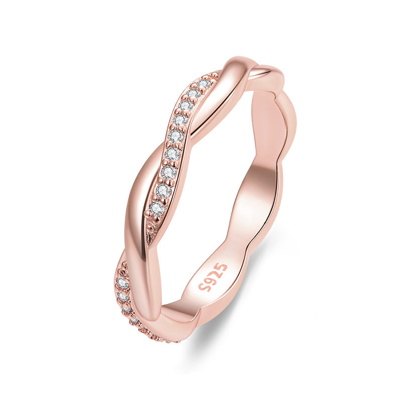 925 Sterling Silver Pavé Setting CZ Ring