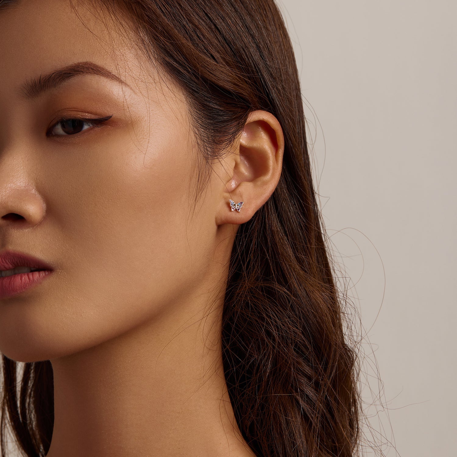 925 Sterling Silver Earrings with Pavé Setting CZ and Oxidized Silver