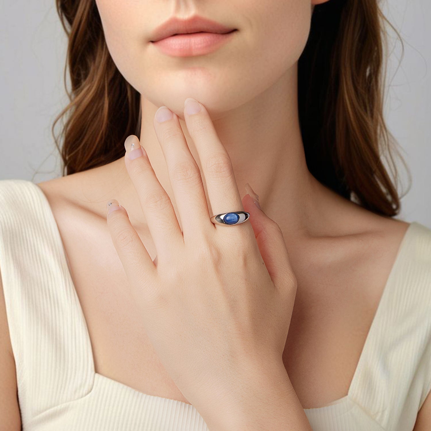 925 Sterling Silver Kyanite Ring for Women