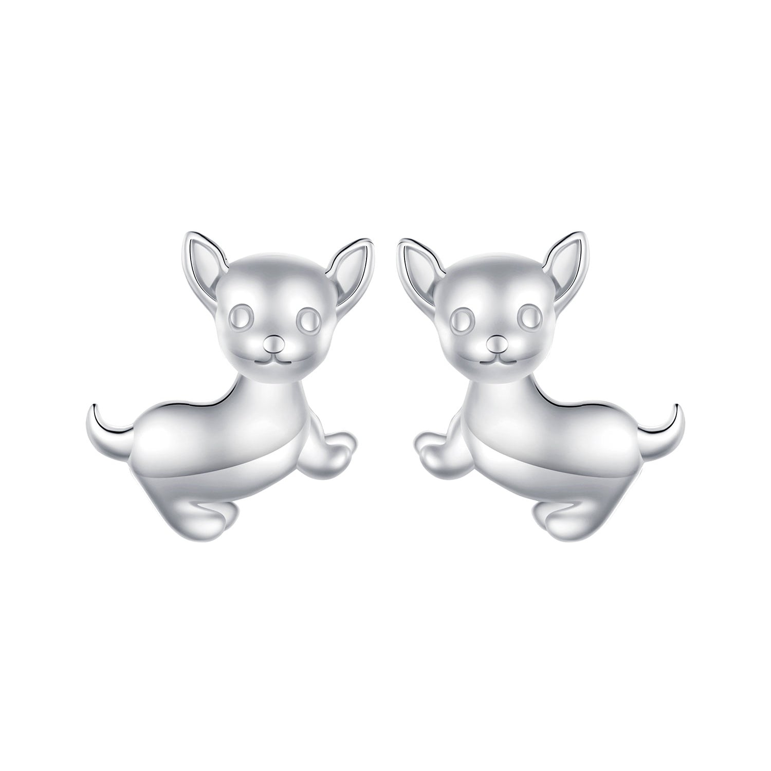 925 Sterling Silver Earrings Plated Platinum 10*12mm for Women