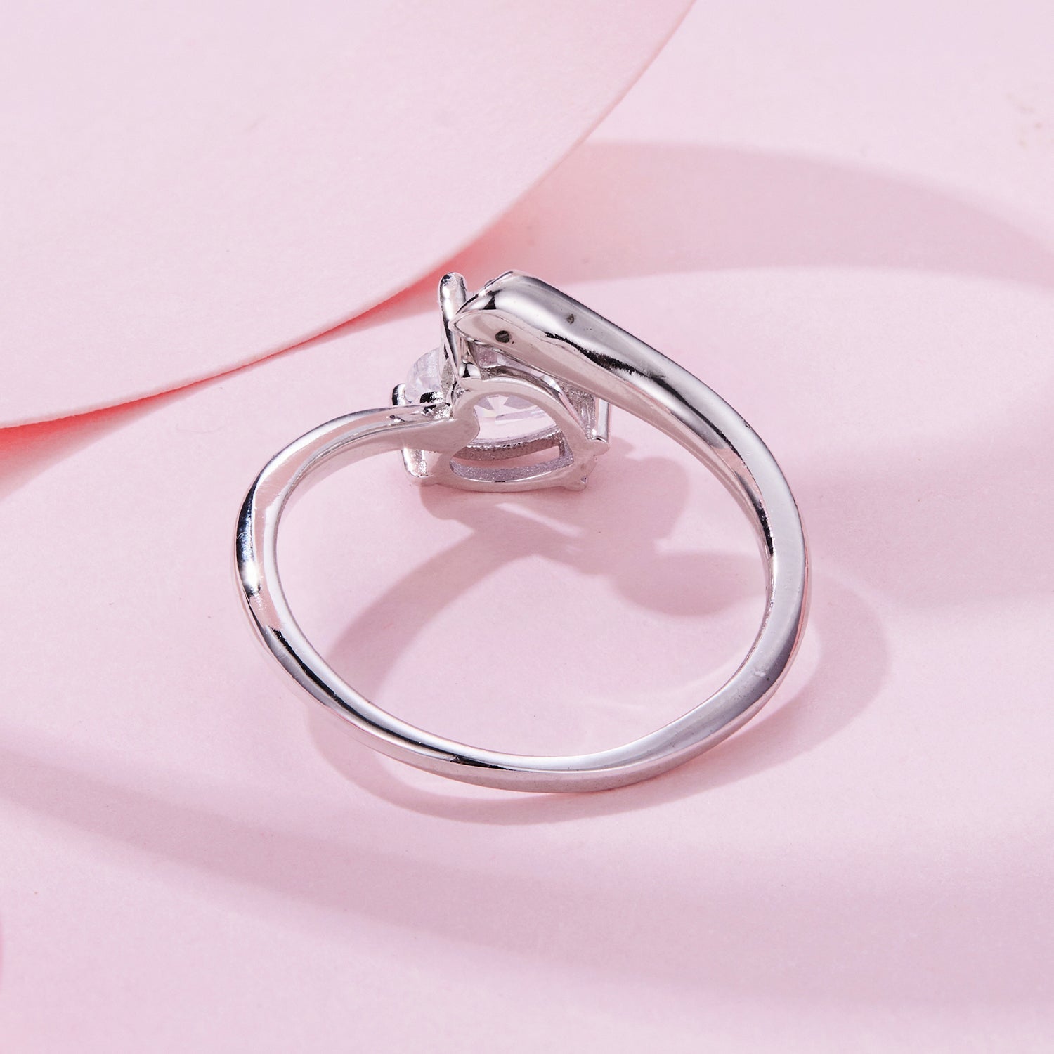 925 Sterling Silver Ring with Pavé Setting CZ, 0.6 cm Width, Style E for Women
