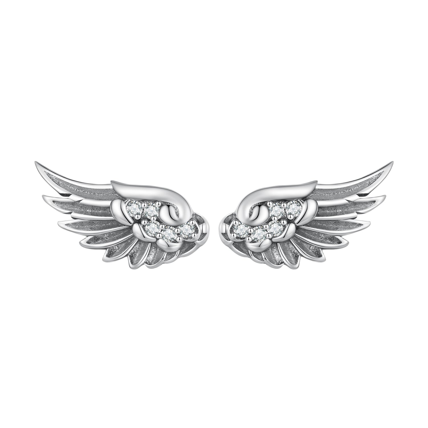 925 Sterling Silver Oxidized Pavé CZ Earrings