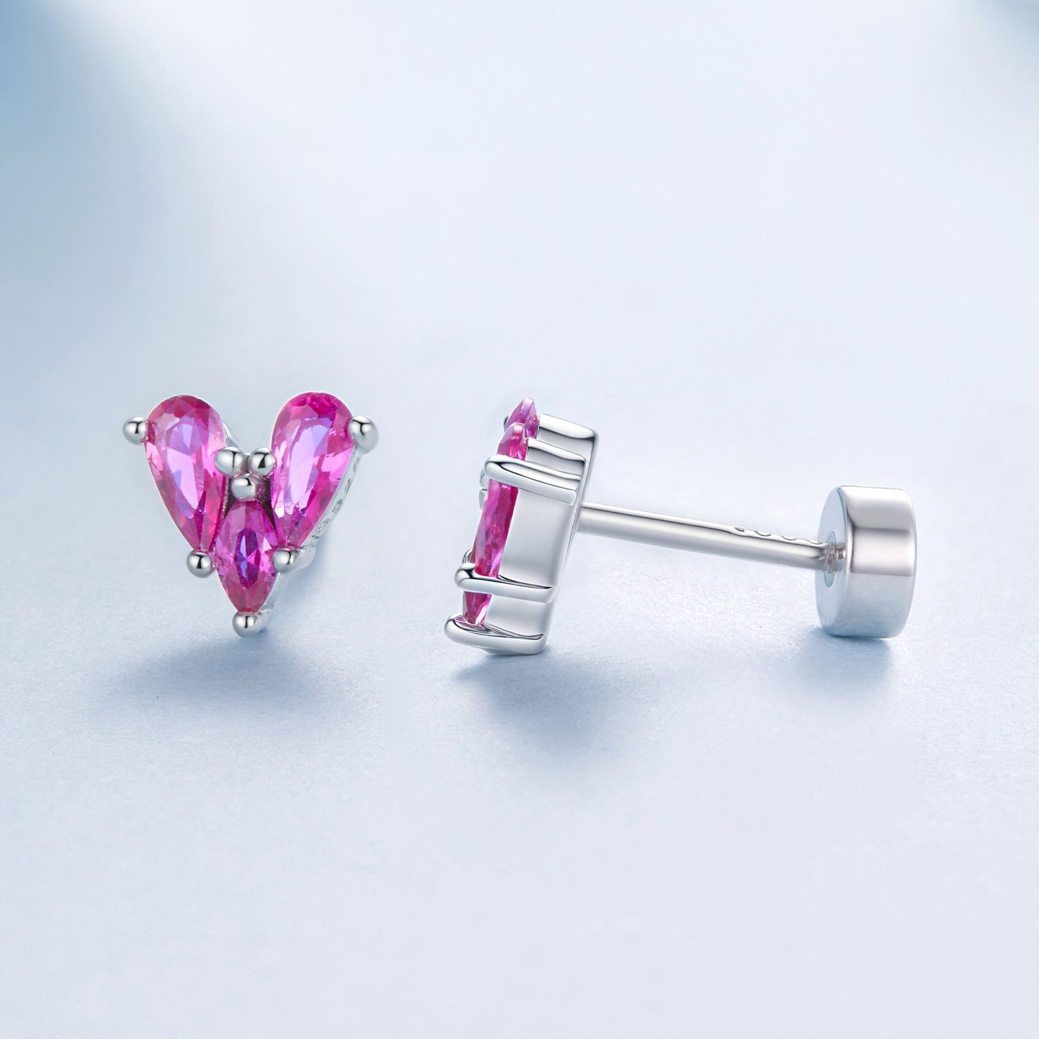 925 Sterling Silver Earrings with Pavé Setting CZ