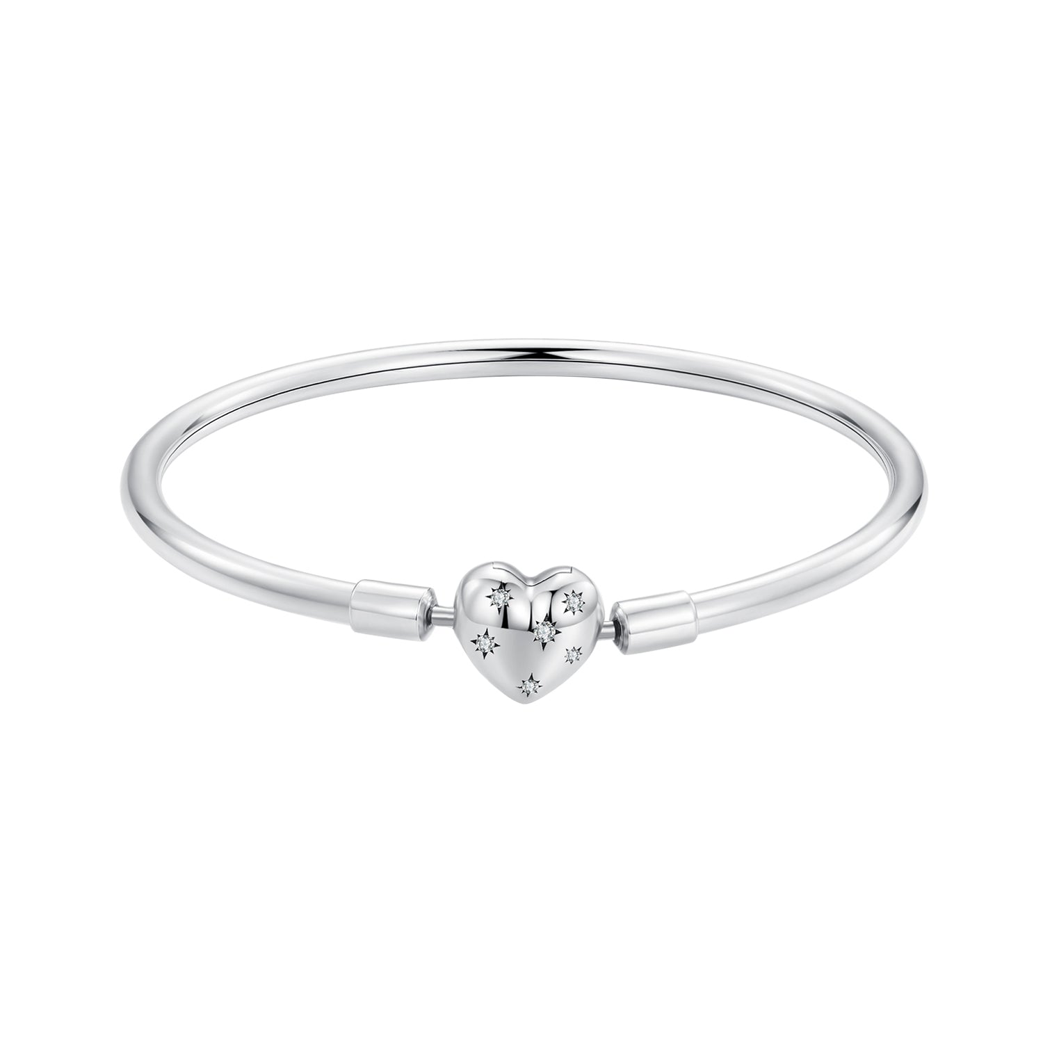 925 Sterling Silver White Gold Plated 17.0cm CZ Bracelet for Women