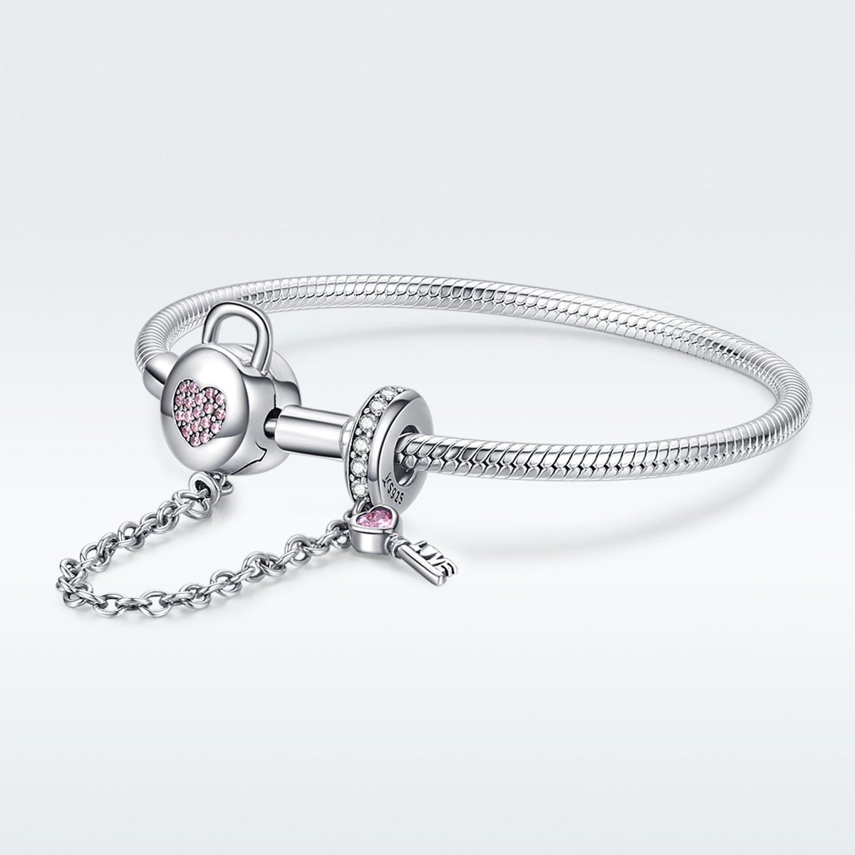 925 Sterling Silver Bracelet 17cm for Women