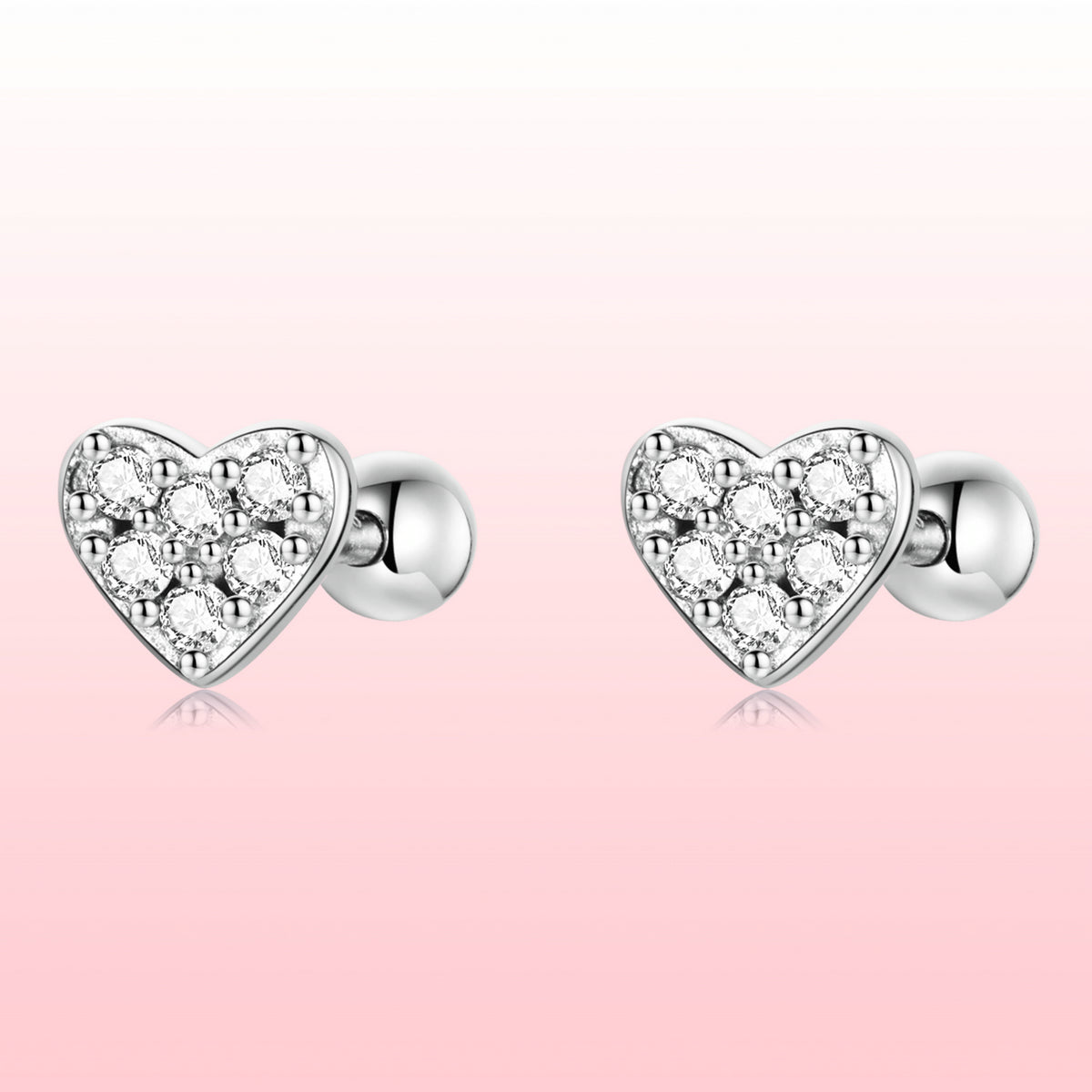 925 Sterling Silver Earrings with Pavé Setting CZ
