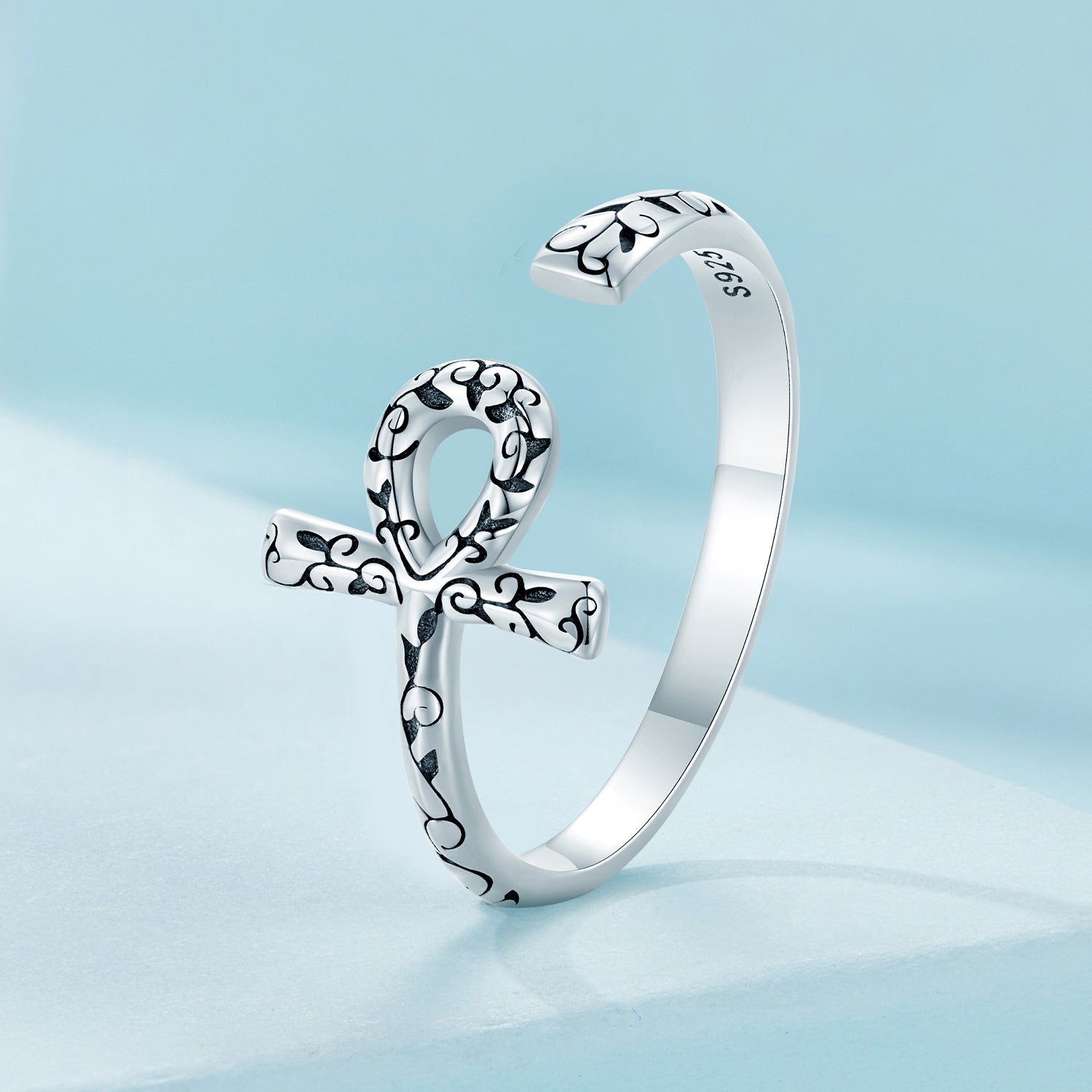 925 Sterling Silver Oxidized 2.2mm Ring for Women