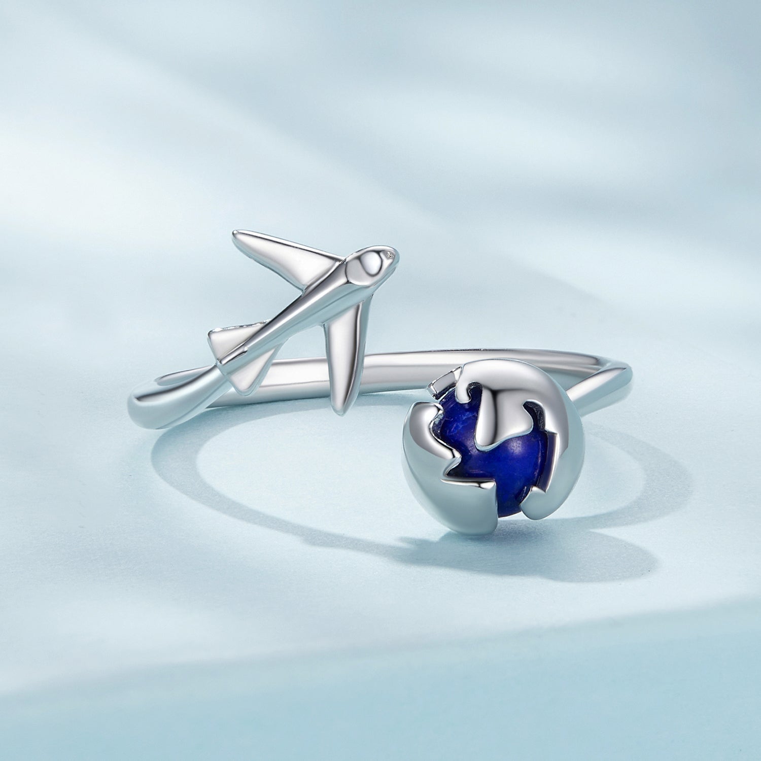 925 Silver 1.8mm Lapis Lazuli Ring