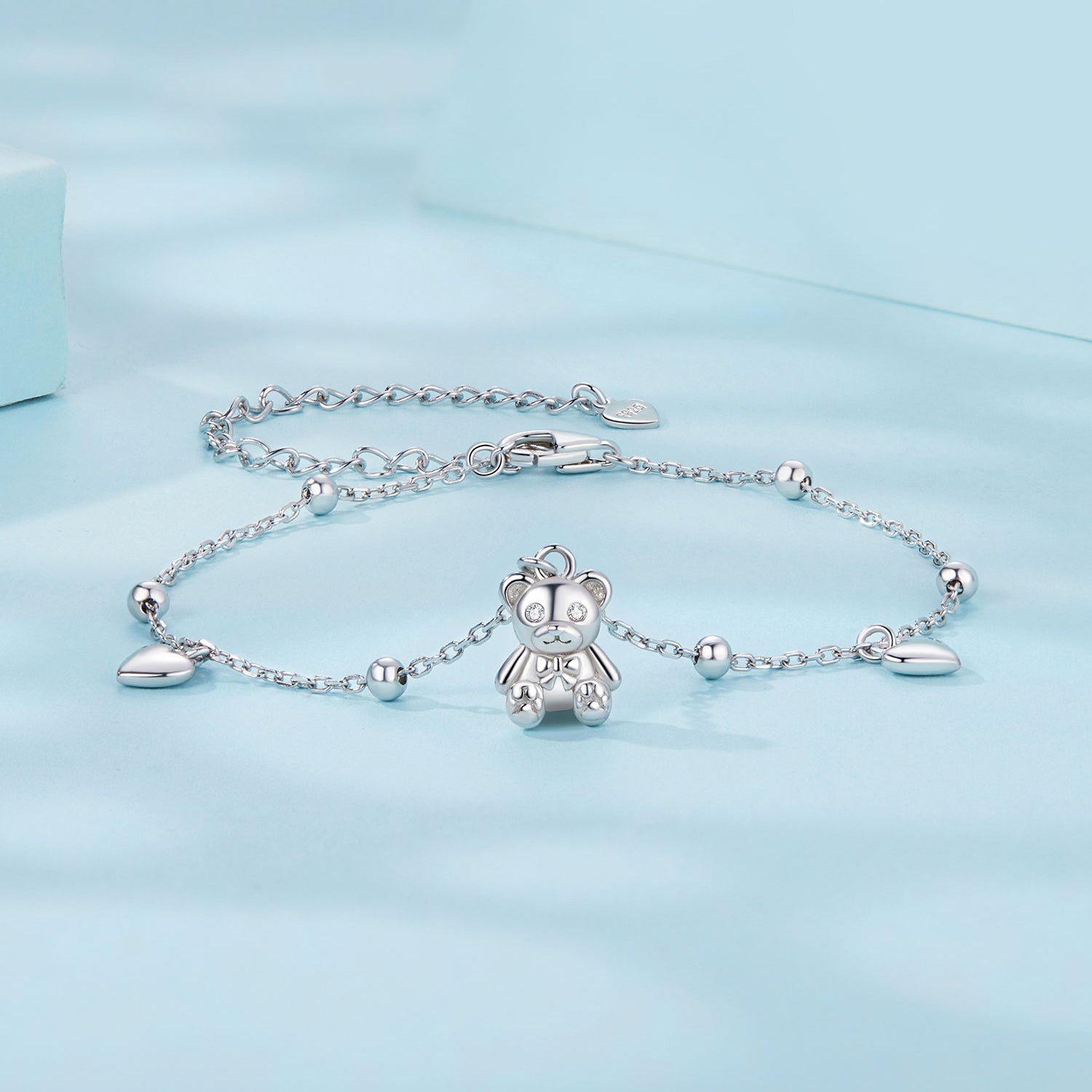 925 Sterling Silver Bracelet with Pavé Setting CZ, 150+60mm Length for Women