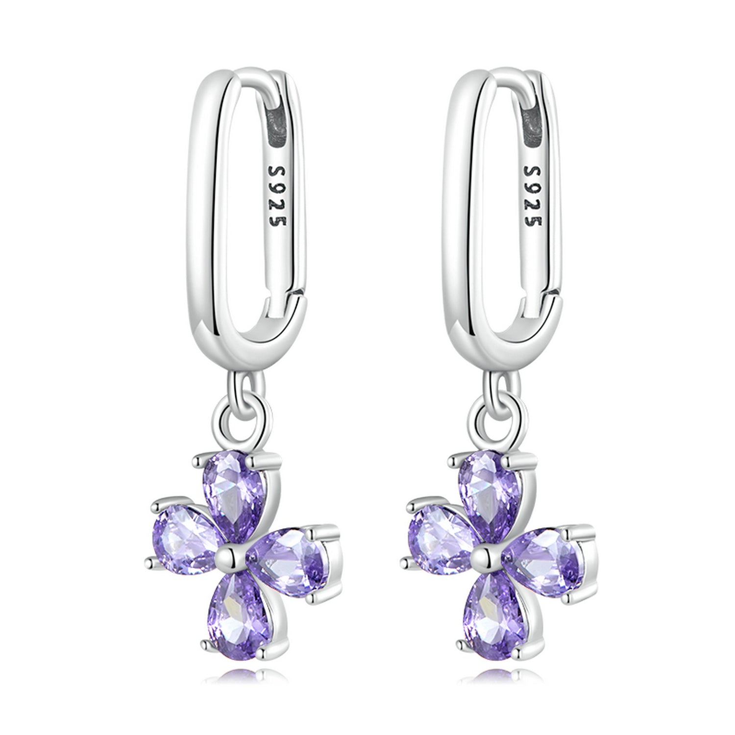 925 Sterling Silver Earrings with Pavé Setting CZ for Women