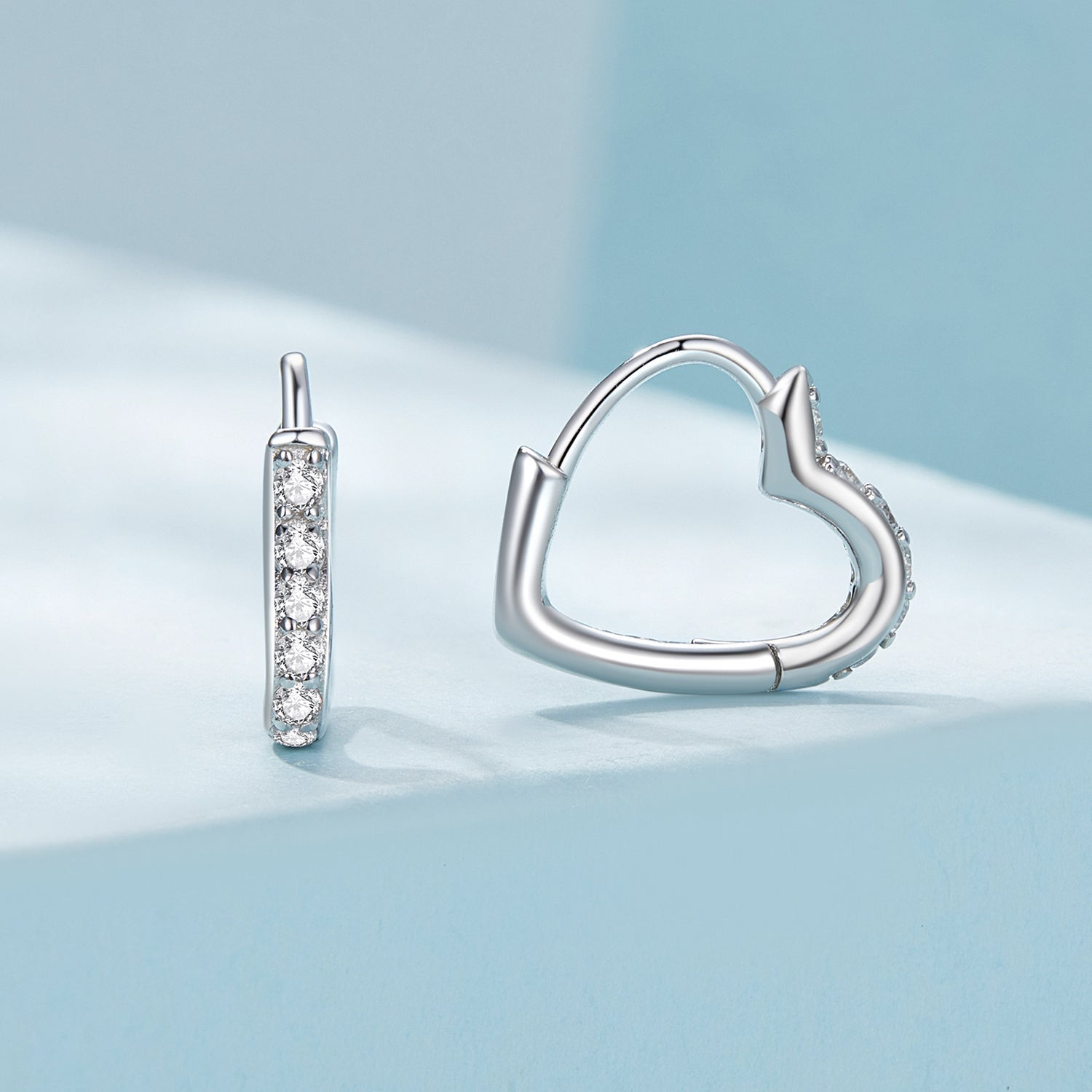 925 Sterling Silver Earrings with Pavé Setting CZ for Women