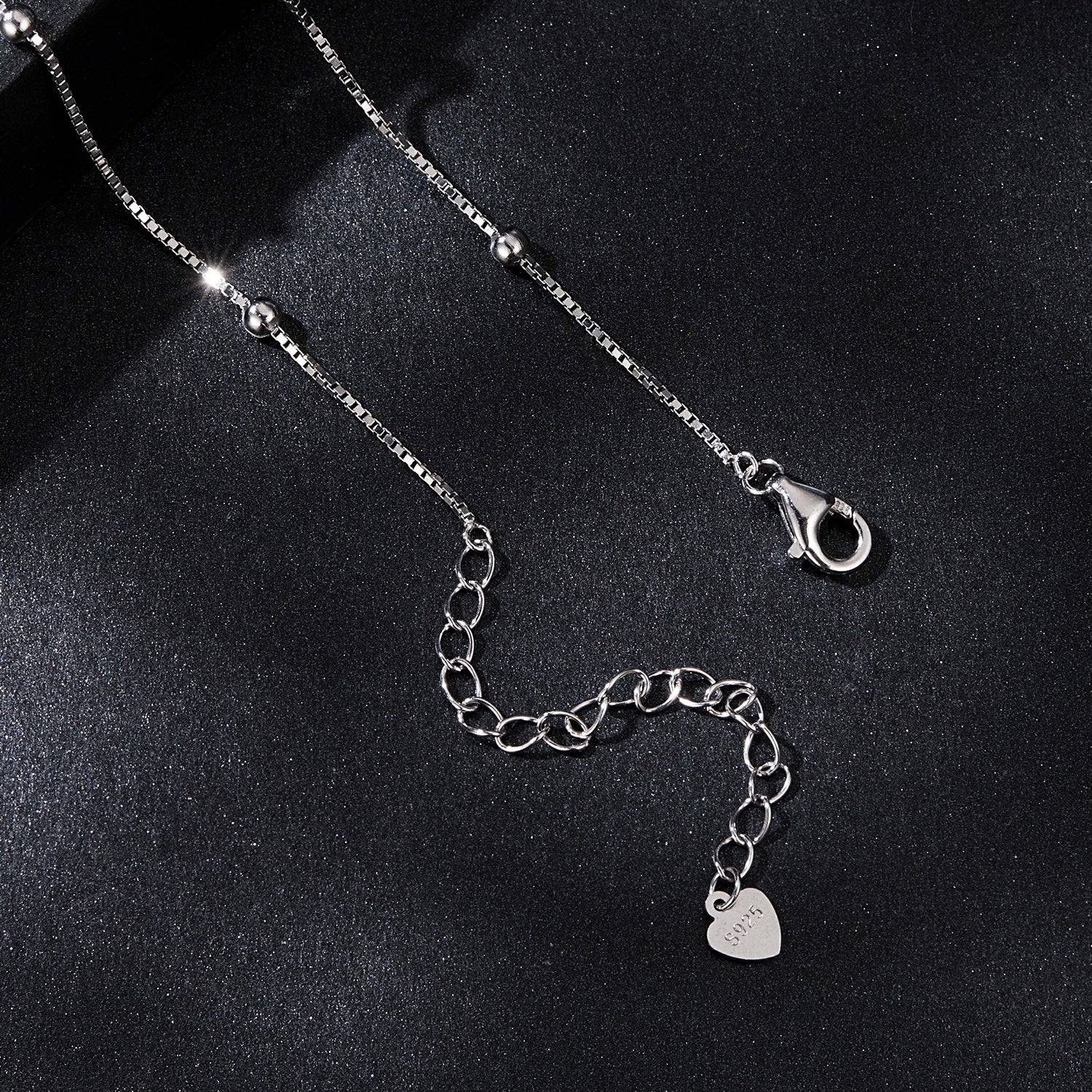 925 Sterling Silver Plated White Gold Moissanite Necklace 400+50mm for Women