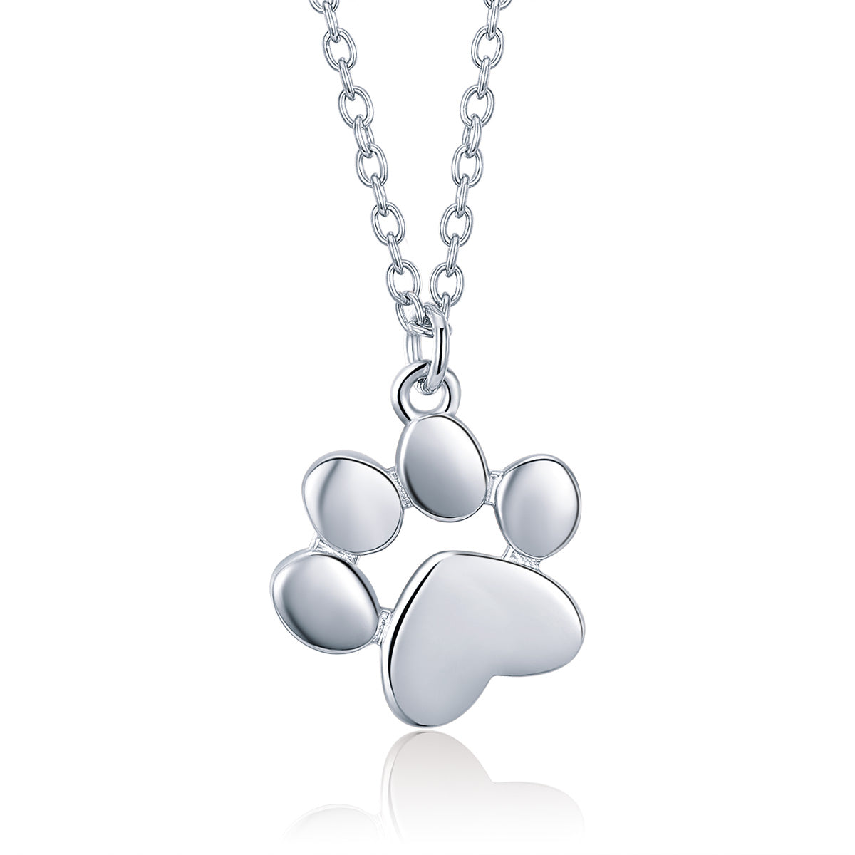 925 Sterling Silver Necklace with SCN Pendant 1.5x1.4cm for Women