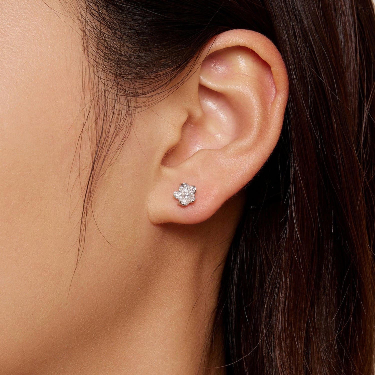 S925 Sterling Silver Pavé Setting CZ Earrings