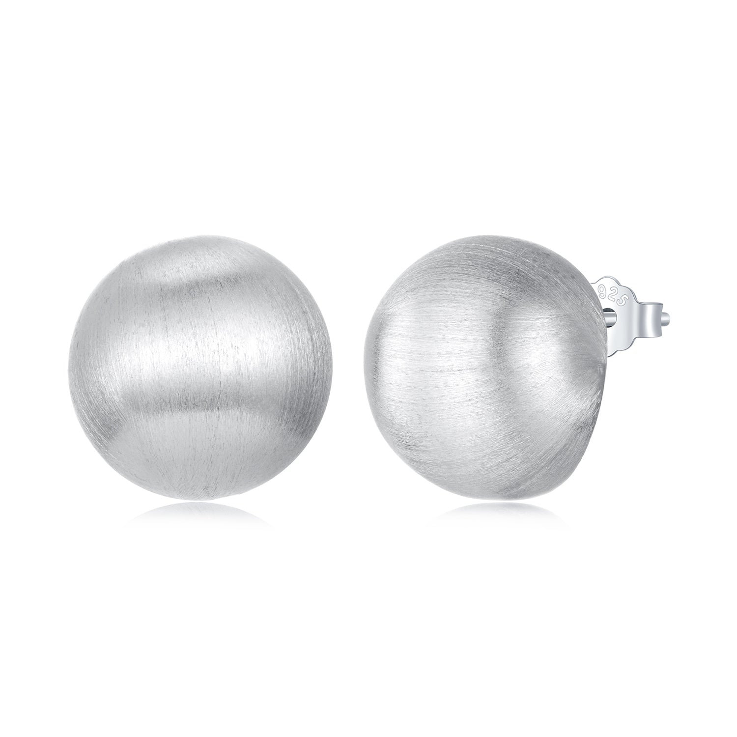925 Sterling Silver 1.4cm White Gold Plated Earrings