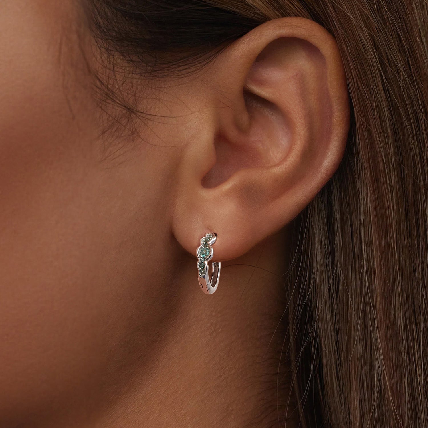 925 Sterling Silver Pave Setting CZ Earrings for Women