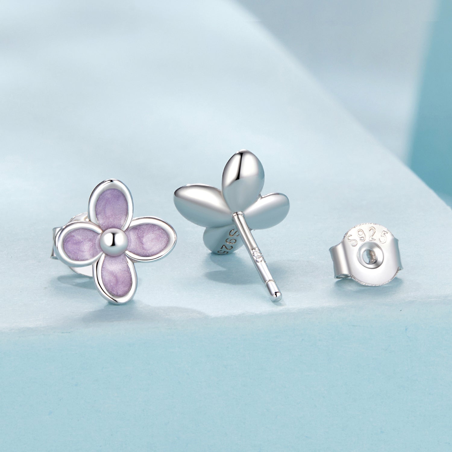 925 Sterling Silver Earrings with Enamel Process for Women