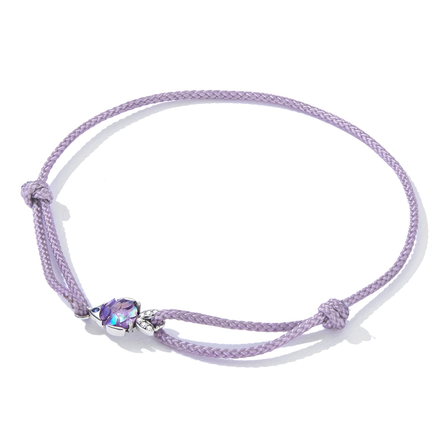 925 Sterling Silver Adjustable 24cm CZ Resin Bracelet for Women